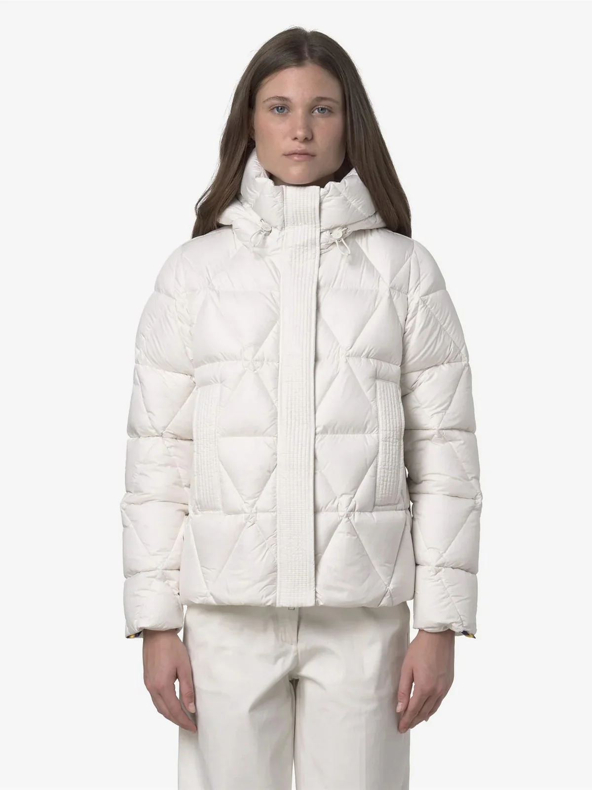 K-WAY Piumino Donna LETHILLE THERMO MICROFIBER K7136KW B2Z WHITE GARDENIA COMBO - Image 4