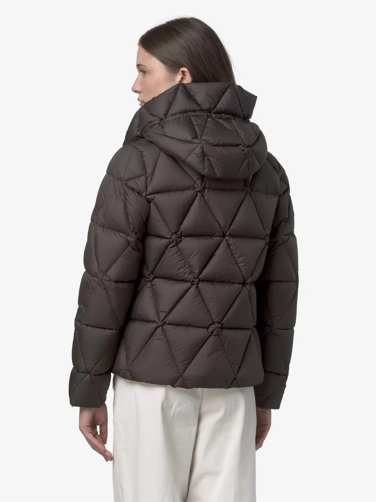 K-WAY Piumino Donna LETHILLE THERMO MICROFIBER K7136KW B38 BLACK OLIVE COMBO - Image 2