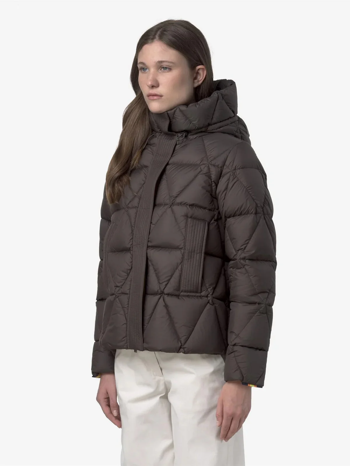 K-WAY Piumino Donna LETHILLE THERMO MICROFIBER K7136KW B38 BLACK OLIVE COMBO - Image 3