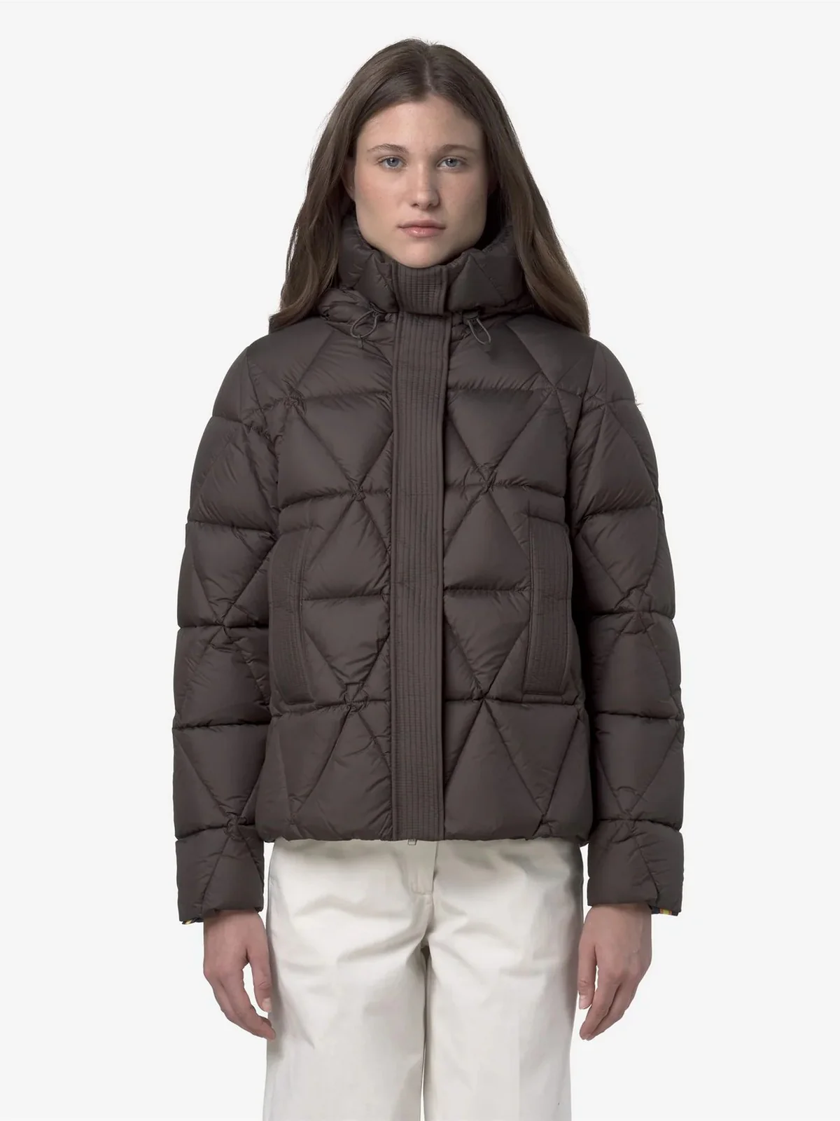 K-WAY Piumino Donna LETHILLE THERMO MICROFIBER K7136KW B38 BLACK OLIVE COMBO - Image 4