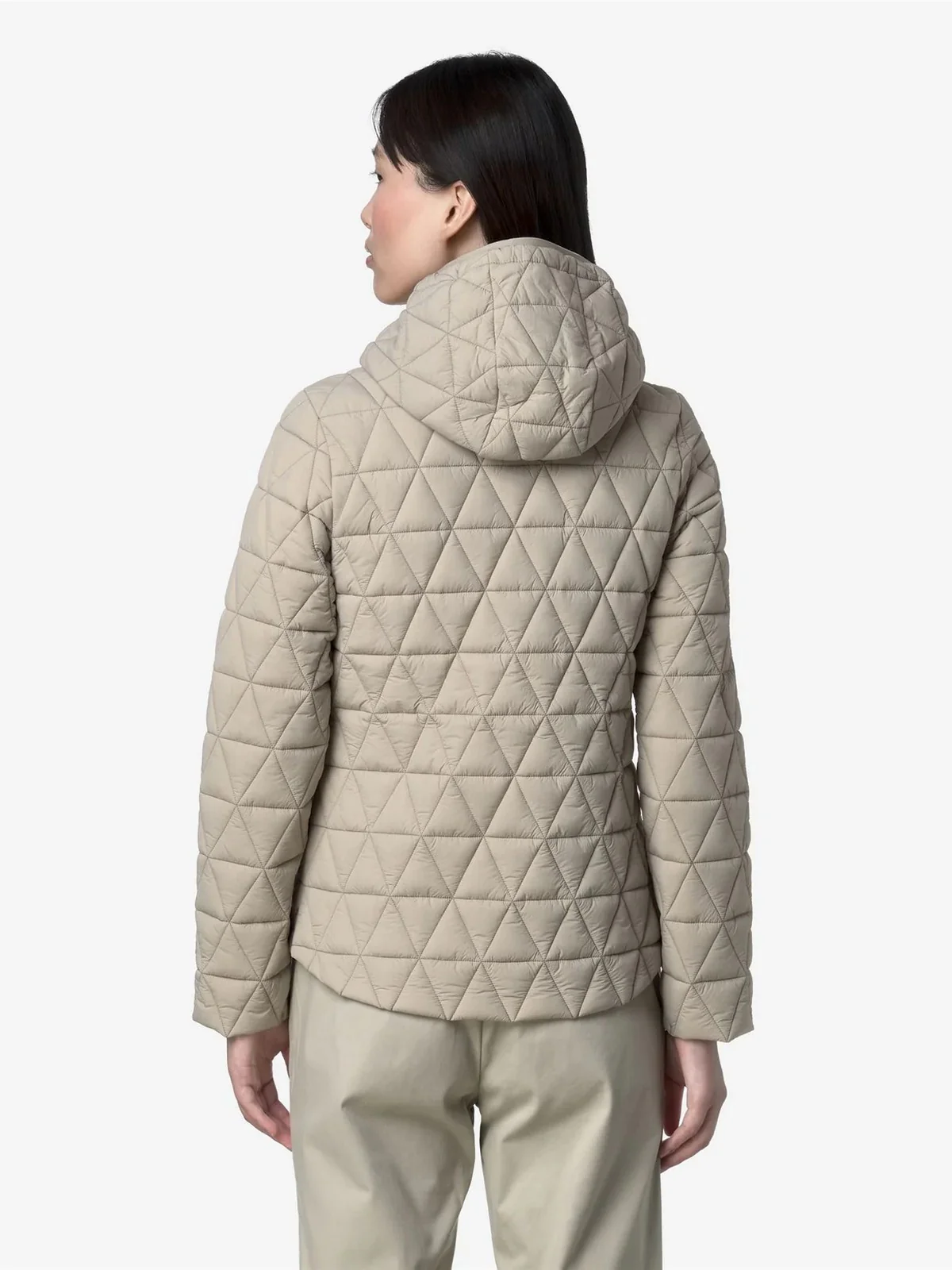 K-WAY Piumino Donna LIL DIAMOND QUILTED WARM K2136EW XP2 Beige Cashmere - Image 2