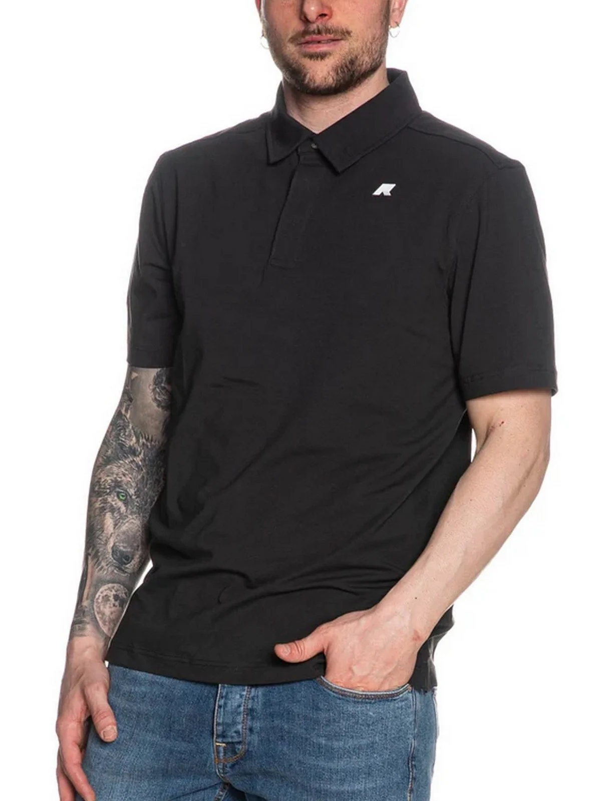 K-WAY Polo Uomo VINCELLE LIGHT STRETCH JERSEY K61419W USY BLACK PURE - Image 2