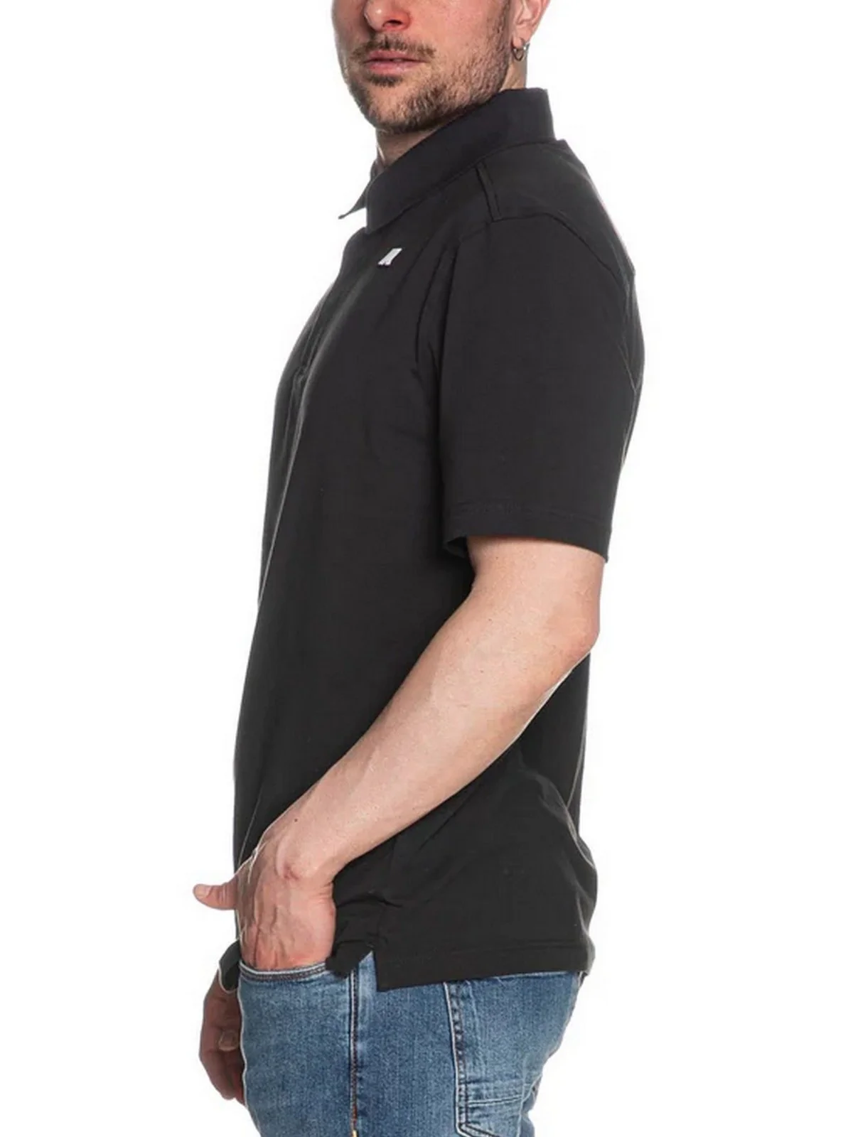 K-WAY Polo Uomo VINCELLE LIGHT STRETCH JERSEY K61419W USY BLACK PURE - Image 3