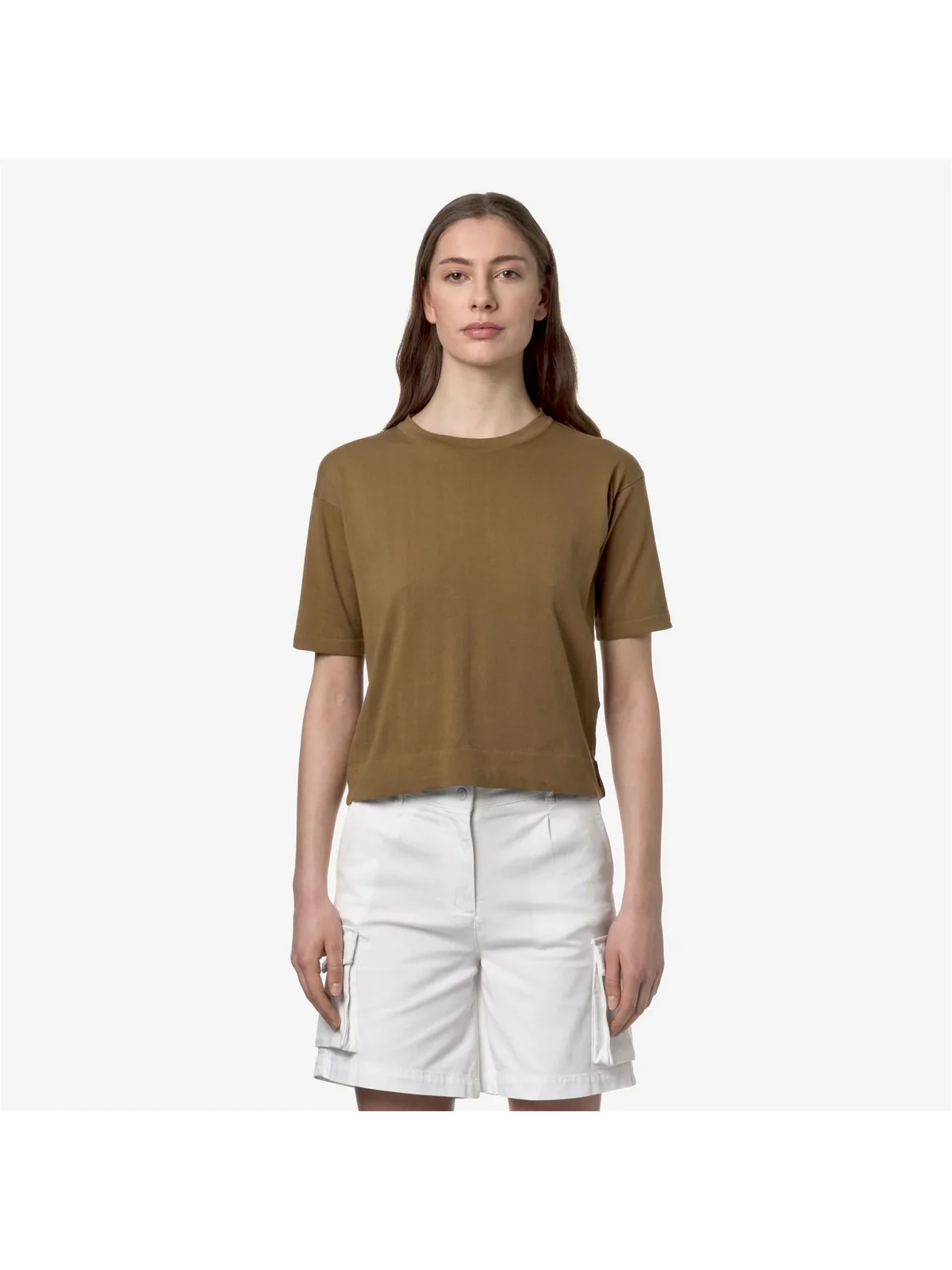 K-WAY T-Shirt e Polo Donna Esmer K4126PW 045 Marrone - Image 2