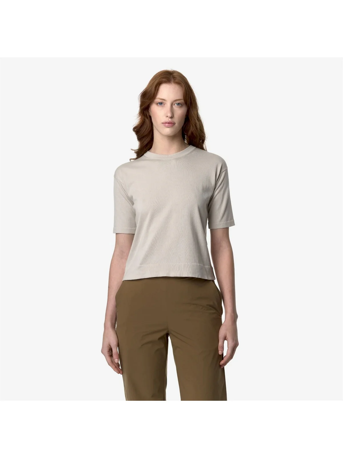 K-WAY T-Shirt e Polo Donna Esmer K4126PW 634 Beige - Image 2