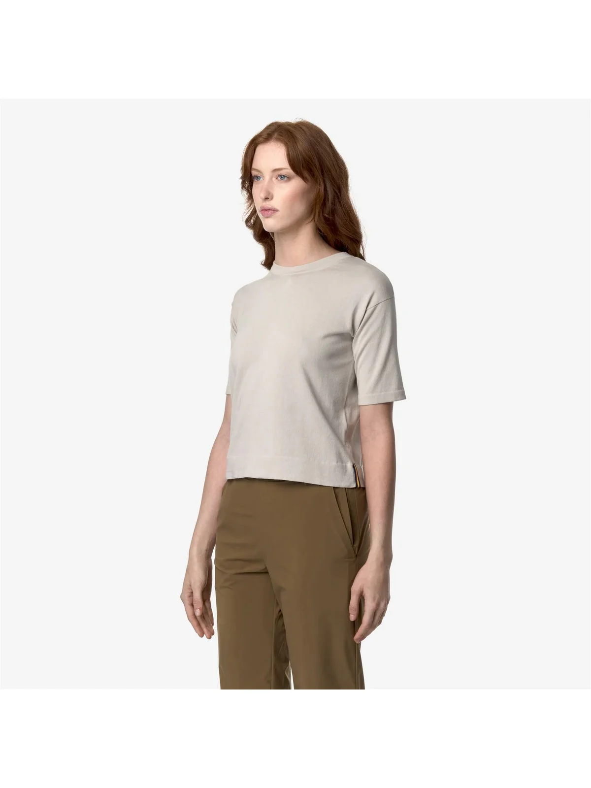 K-WAY T-Shirt e Polo Donna Esmer K4126PW 634 Beige - Image 5