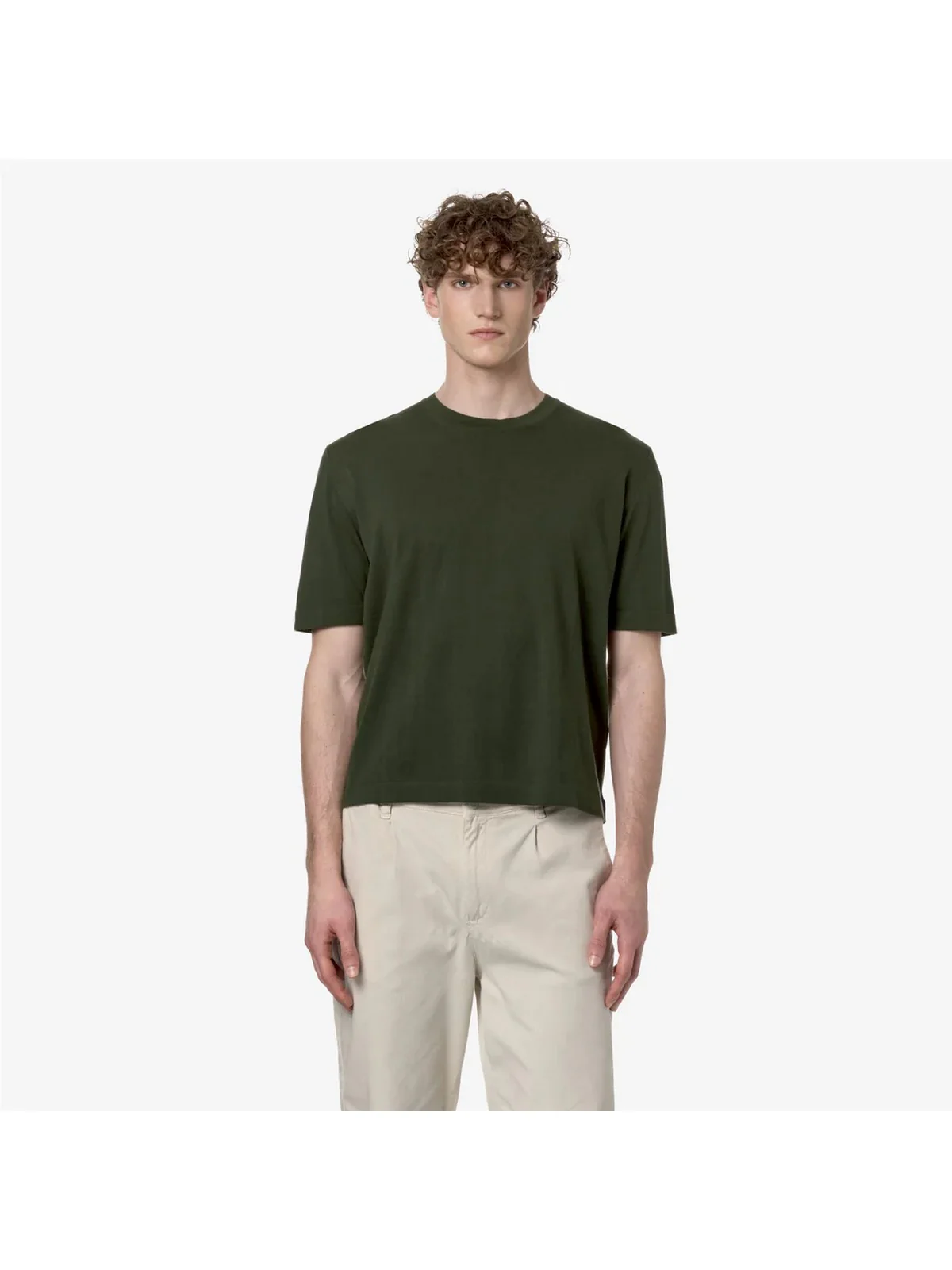 K-WAY T-Shirt e Polo Uomo Combe K4126SW 576 Verde - Image 2