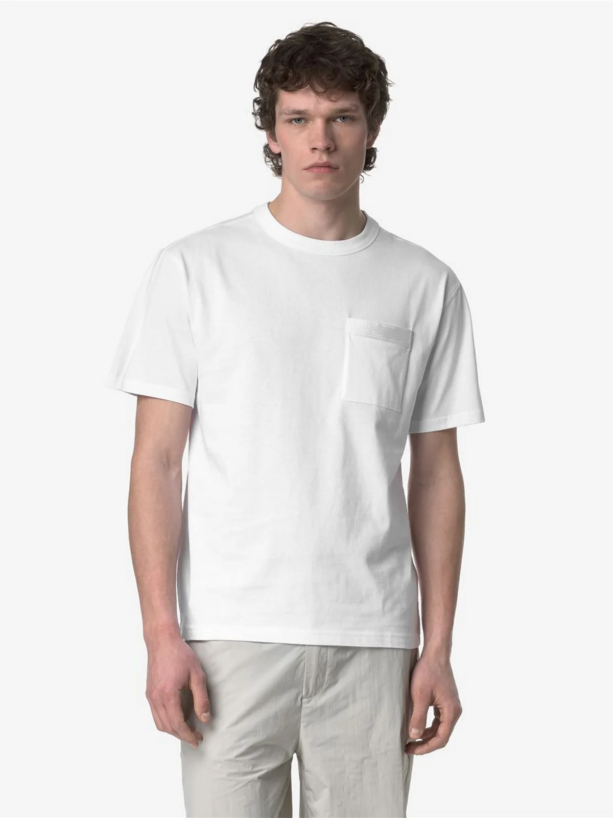 K-WAY T-shirt Uomo FANTOME POCKET K2135HW 001 Bianco - Image 2
