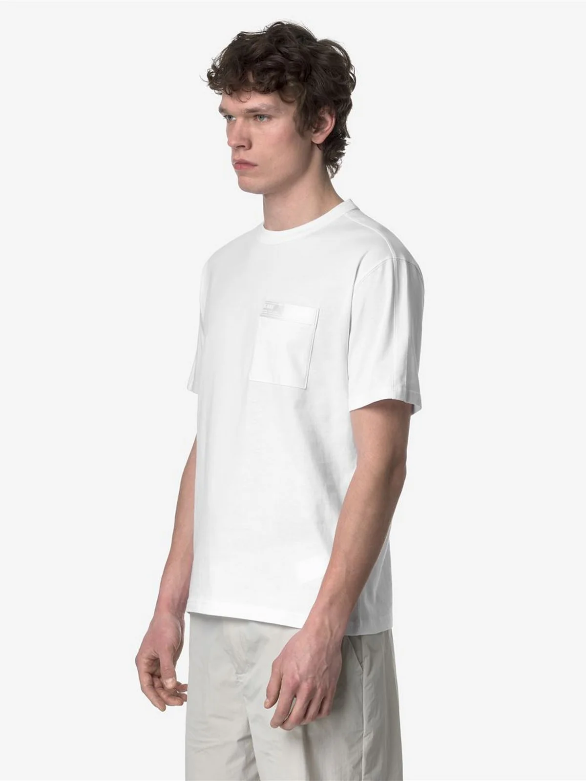 K-WAY T-shirt Uomo FANTOME POCKET K2135HW 001 Bianco - Image 3