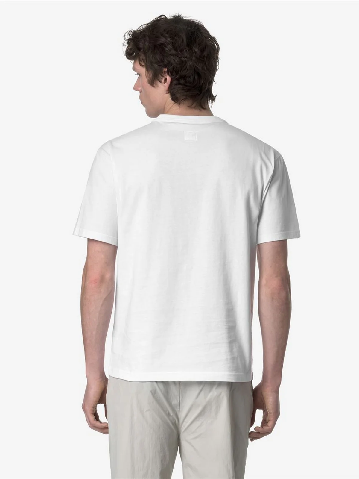 K-WAY T-shirt Uomo FANTOME POCKET K2135HW 001 Bianco - Image 4