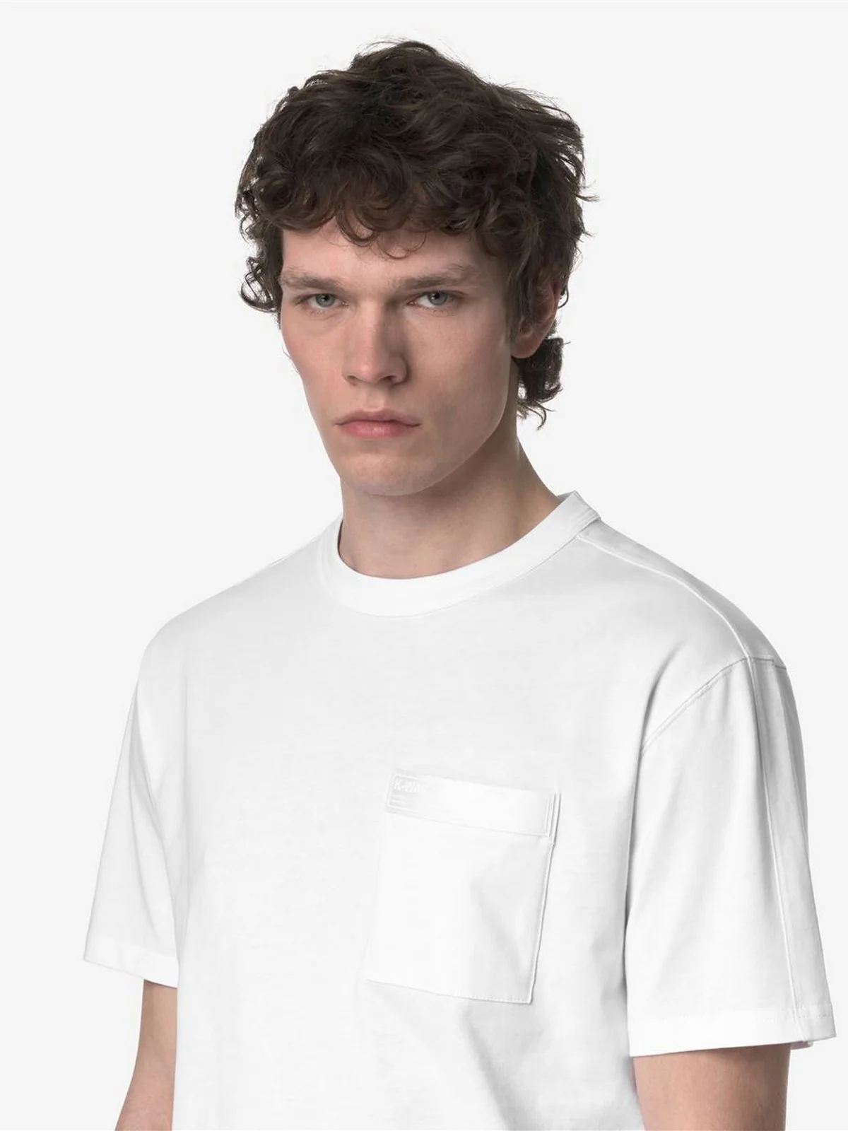 K-WAY T-shirt Uomo FANTOME POCKET K2135HW 001 Bianco - Image 5