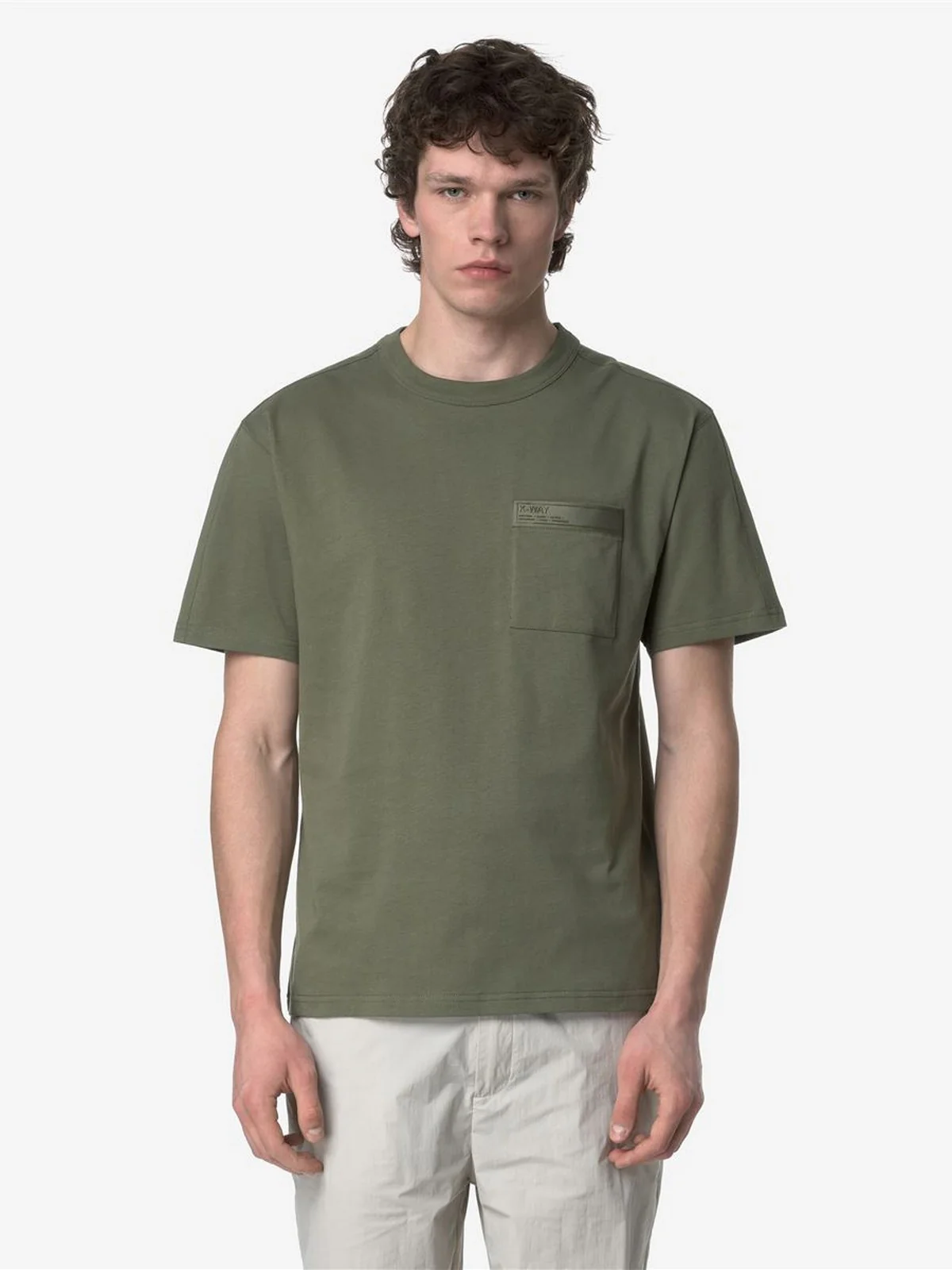 K-WAY T-shirt Uomo FANTOME POCKET K2135HW V15 Verde - Image 2