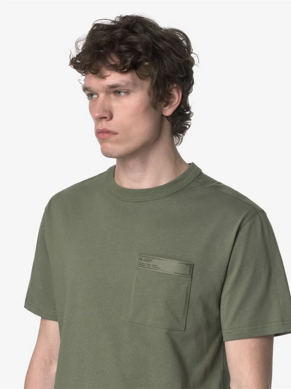 K-WAY T-shirt Uomo FANTOME POCKET K2135HW V15 Verde - Image 5