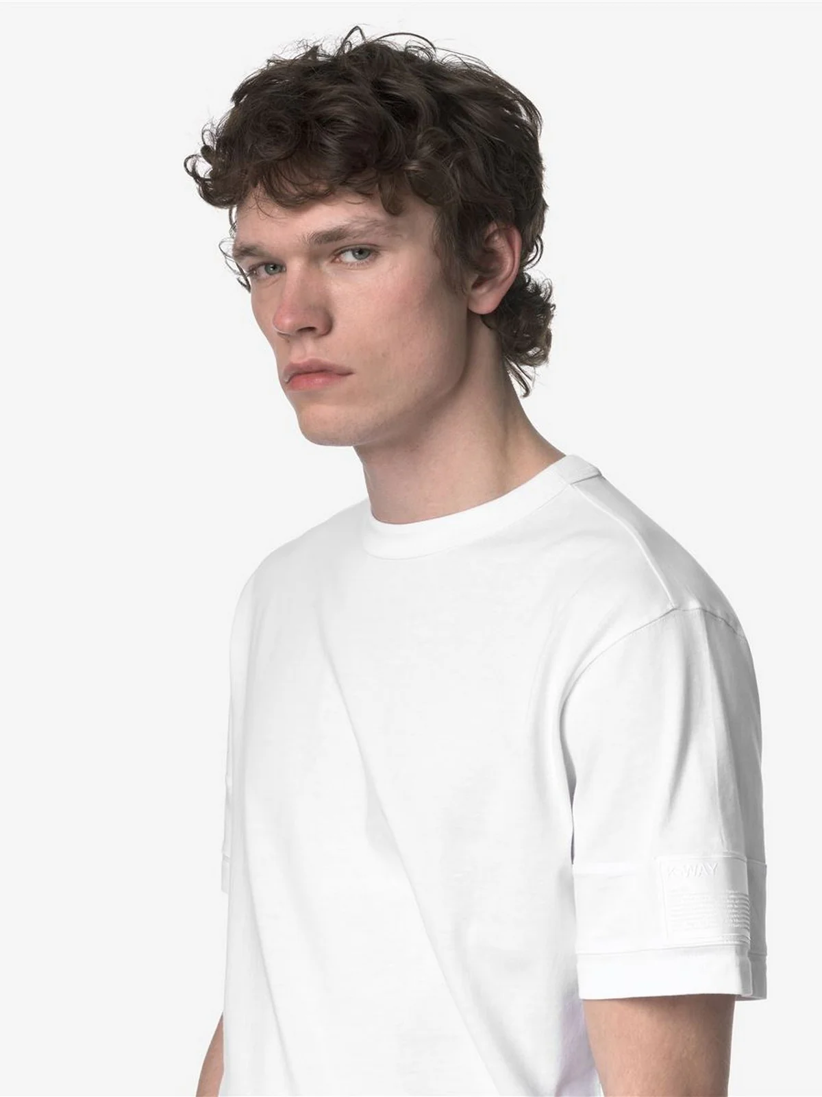 K-WAY T-shirt Uomo FANTOME SLEEVE LABEL K2135KW 001 Bianco - Image 5