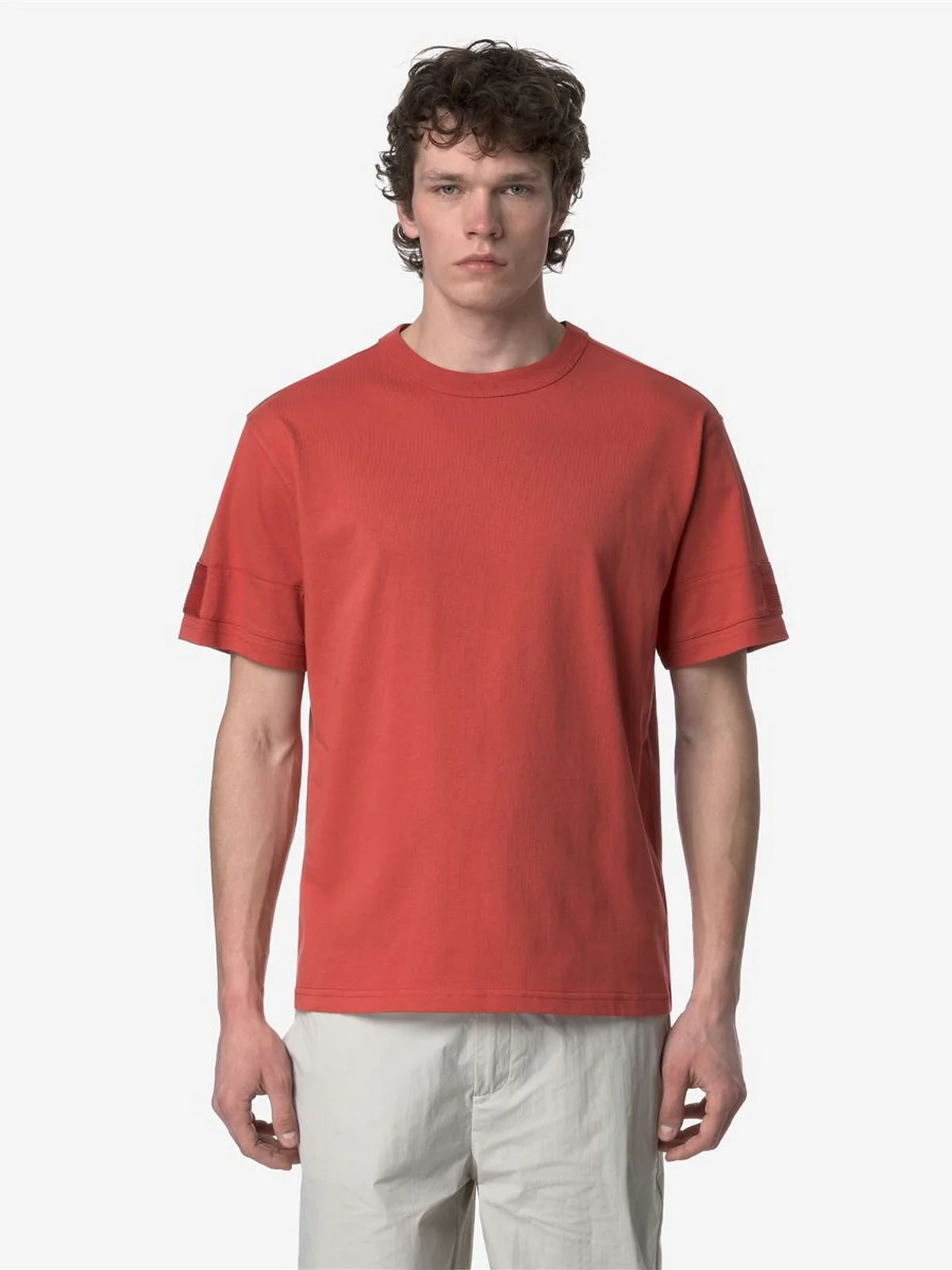 K-WAY T-shirt Uomo FANTOME SLEEVE LABEL K2135KW 703 Rosso - Image 2