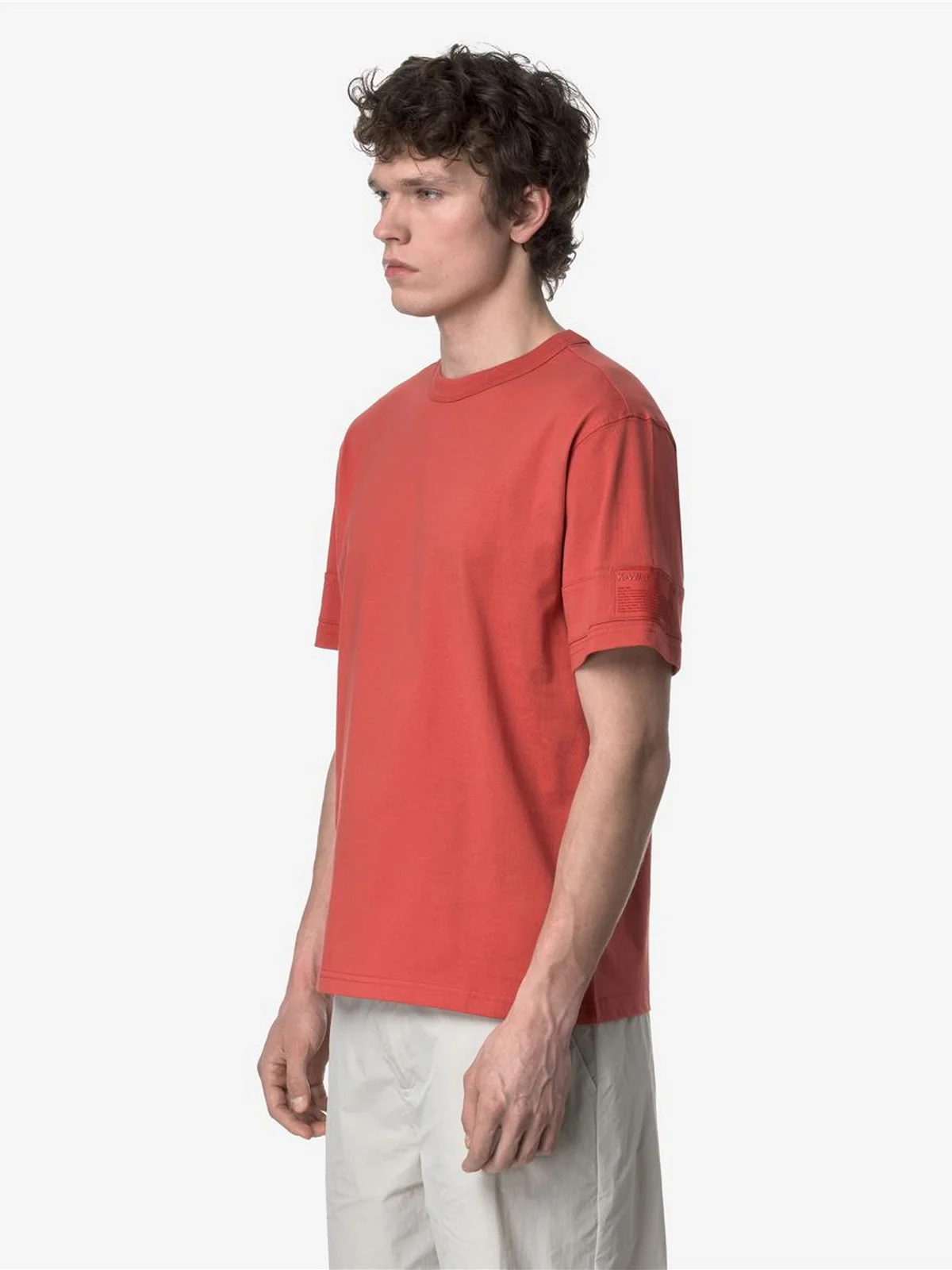 K-WAY T-shirt Uomo FANTOME SLEEVE LABEL K2135KW 703 Rosso - Image 3