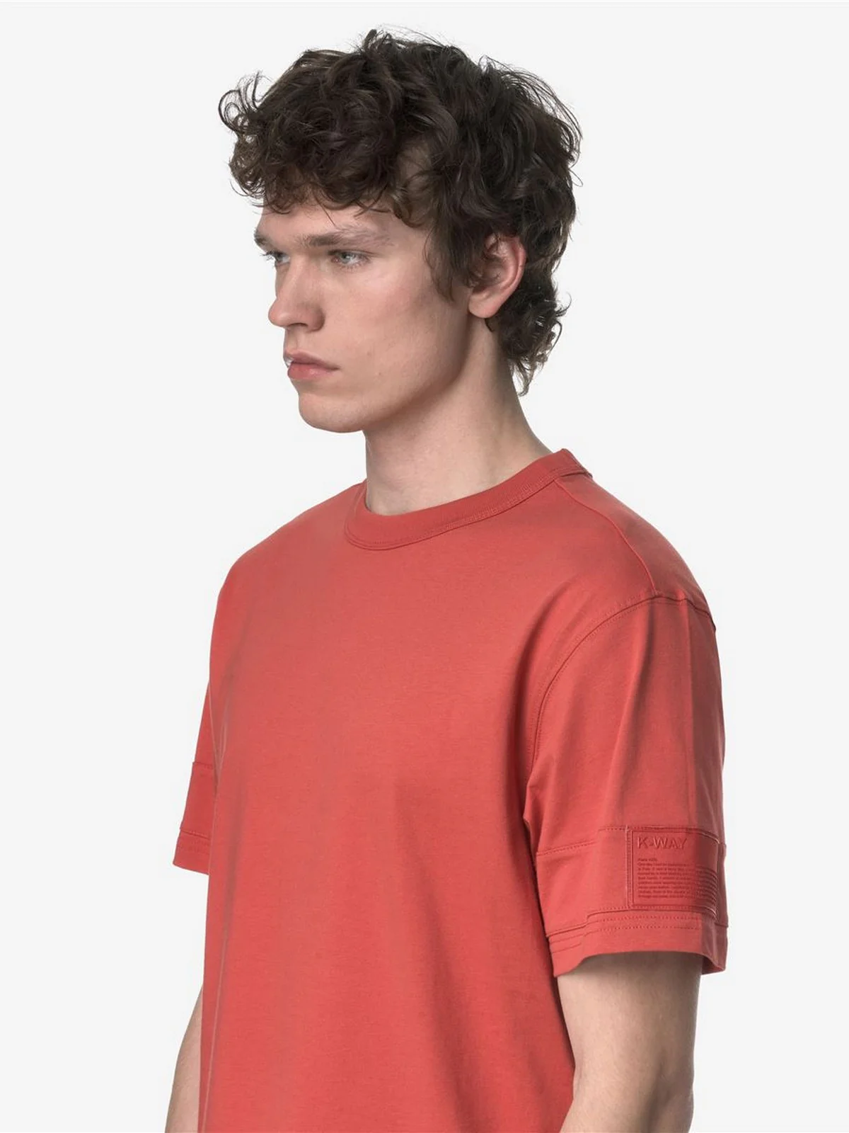 K-WAY T-shirt Uomo FANTOME SLEEVE LABEL K2135KW 703 Rosso - Image 5