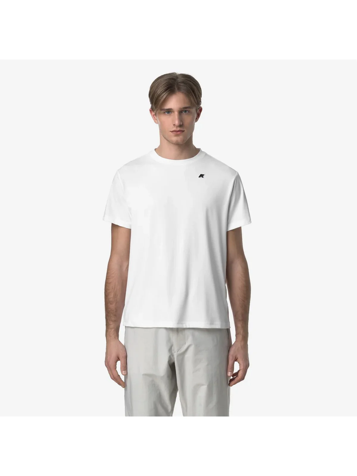 K-WAY T-shirt Uomo GRAPHITE K61279W 001 Bianco - Image 4