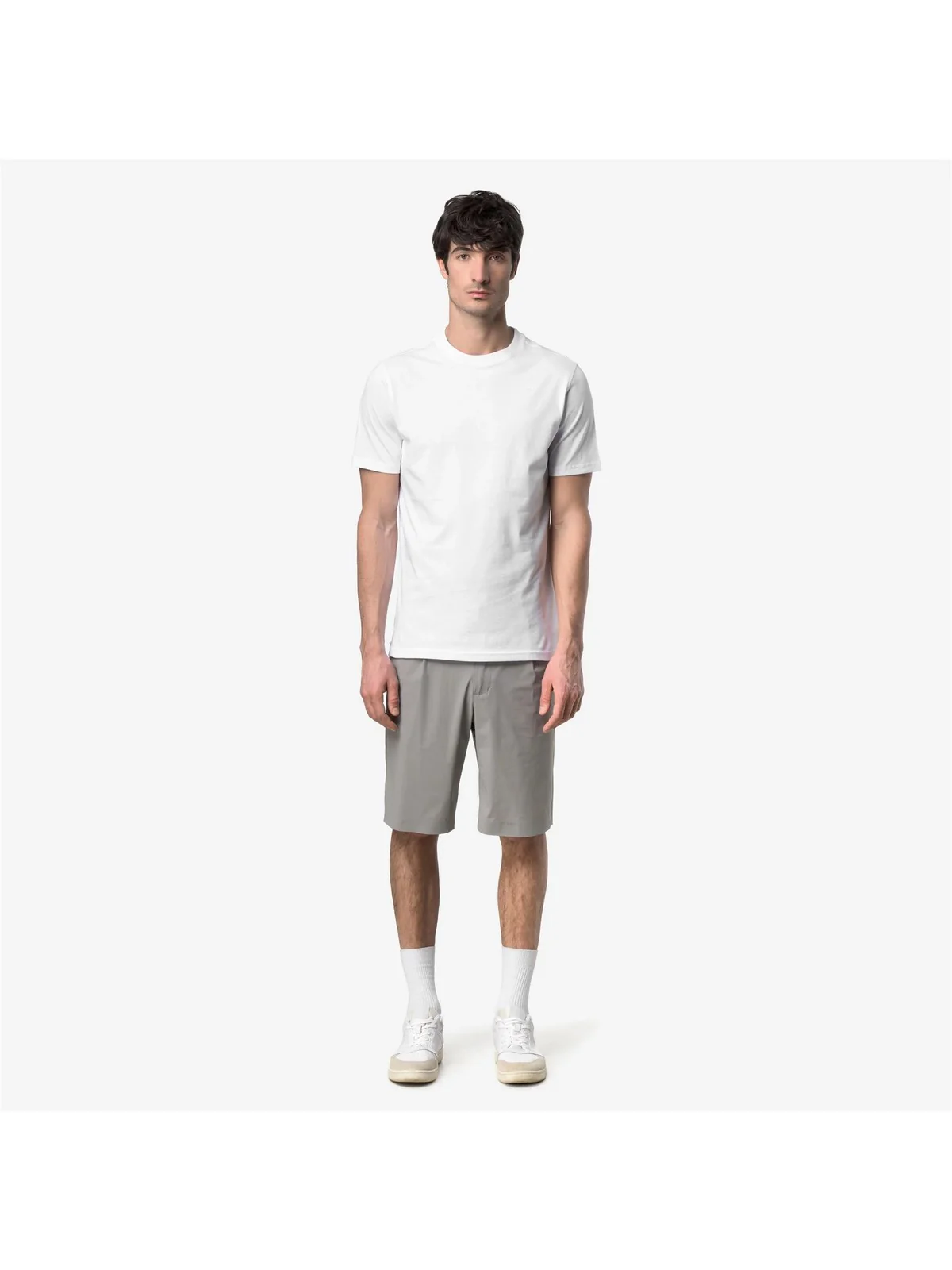 K-WAY T-shirt Uomo ODOM JERSEY MICRO LETTERING K81489W 001 White - White - Image 2