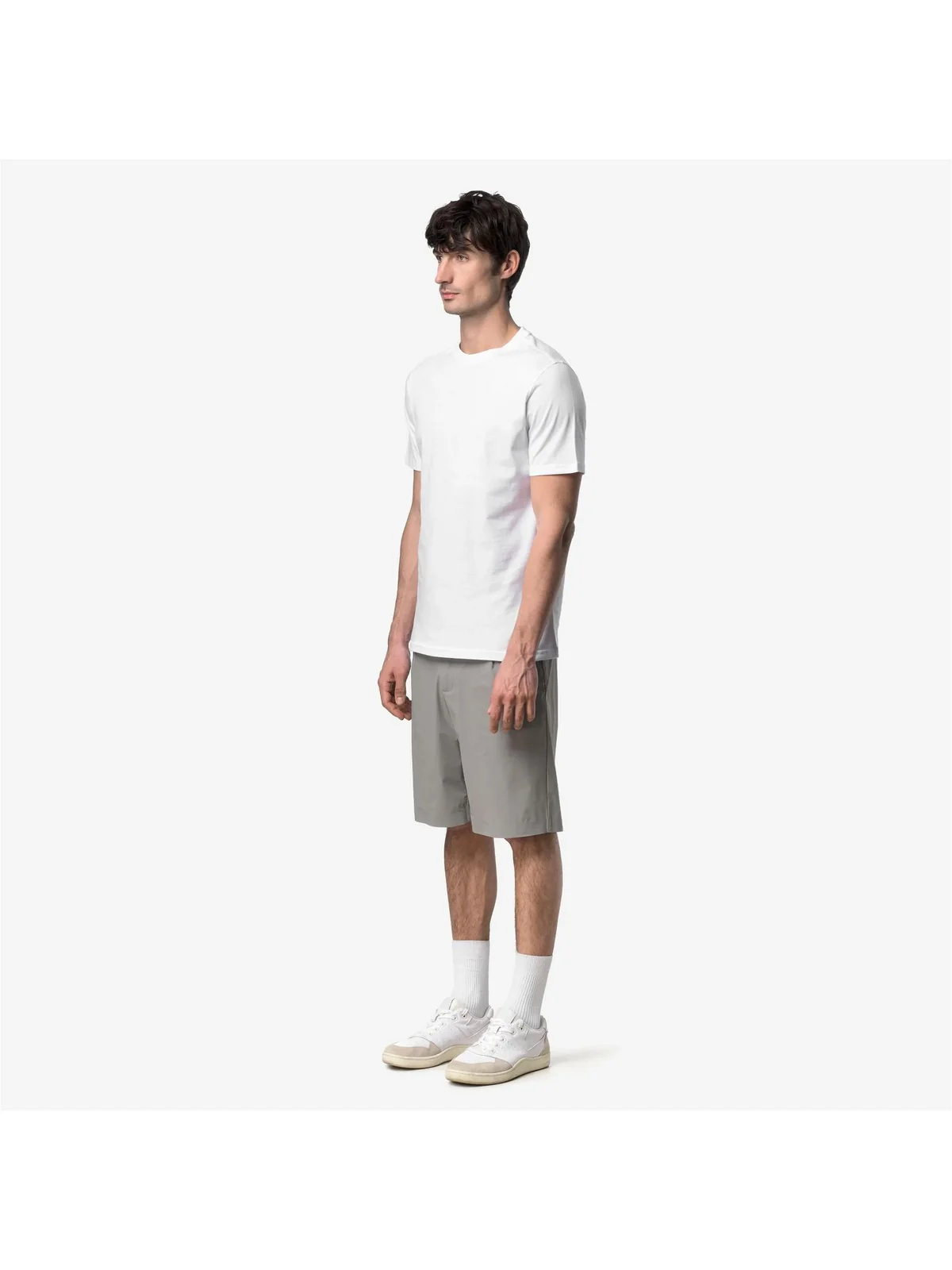 K-WAY T-shirt Uomo ODOM JERSEY MICRO LETTERING K81489W 001 White - White - Image 3
