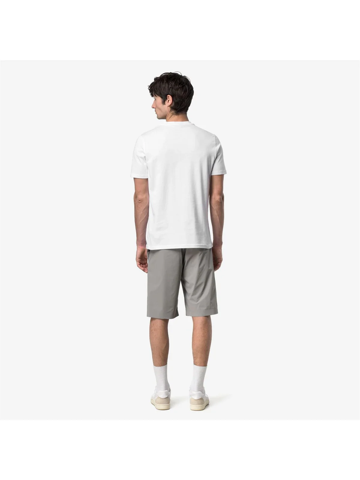 K-WAY T-shirt Uomo ODOM JERSEY MICRO LETTERING K81489W 001 White - White - Image 4