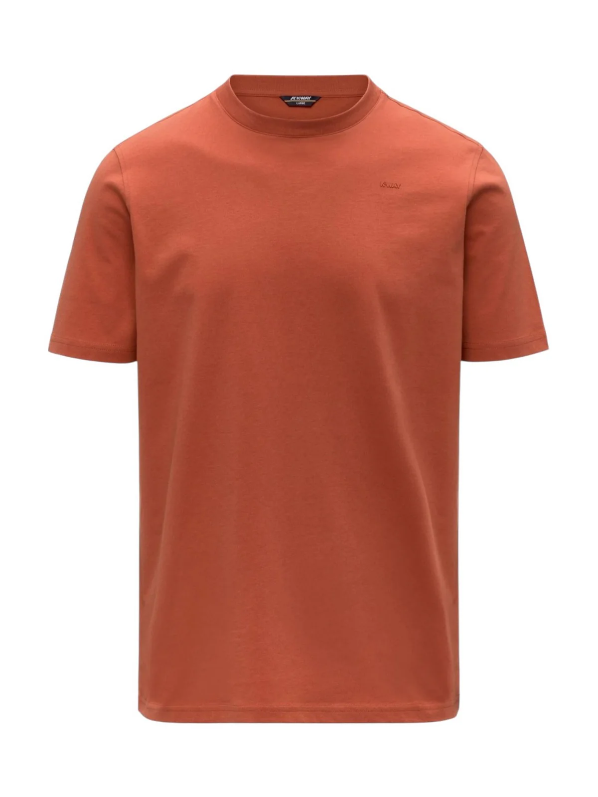 K-WAY T-shirt Uomo ODOM JERSEY MICRO LETTERING K81489W 896 Orange Brownish