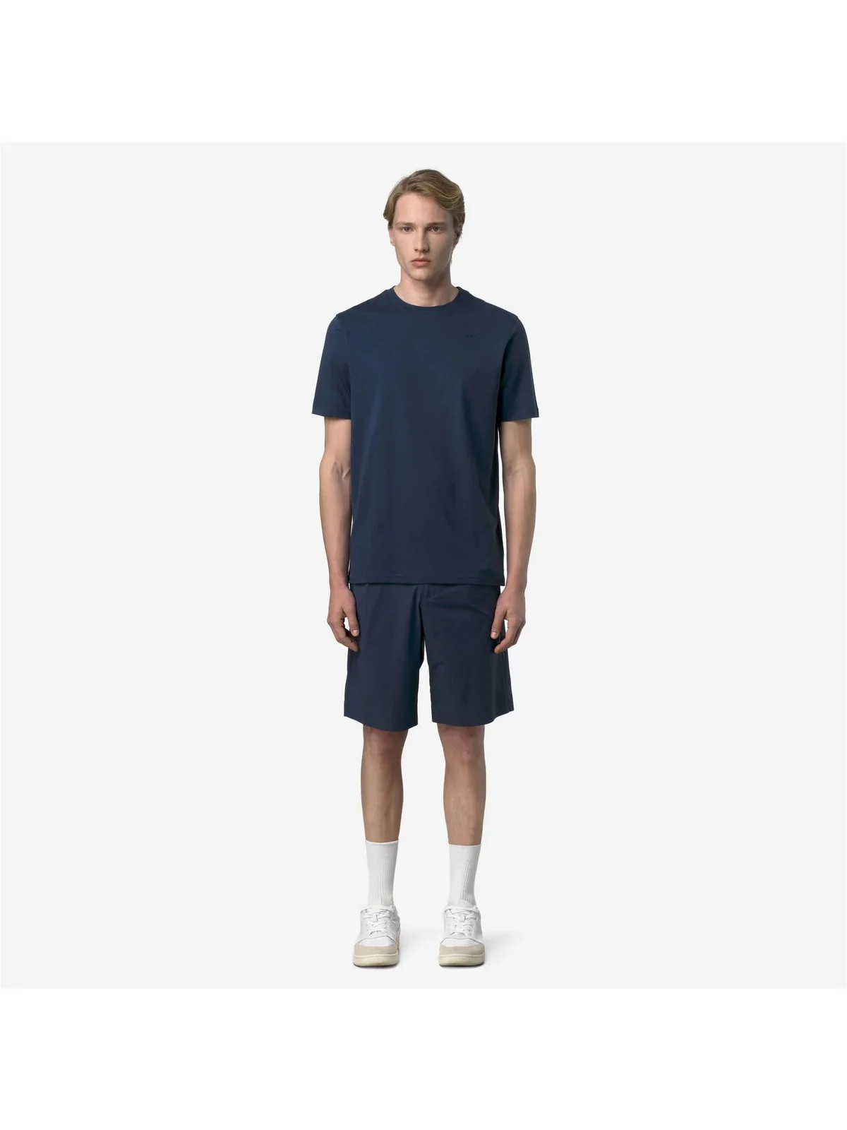 K-WAY T-shirt Uomo ODOM JERSEY MICRO LETTERING K81489W B67 Blue Insignia - Image 2