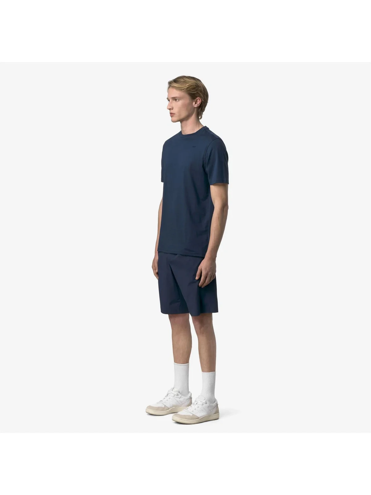 K-WAY T-shirt Uomo ODOM JERSEY MICRO LETTERING K81489W B67 Blue Insignia - Image 3