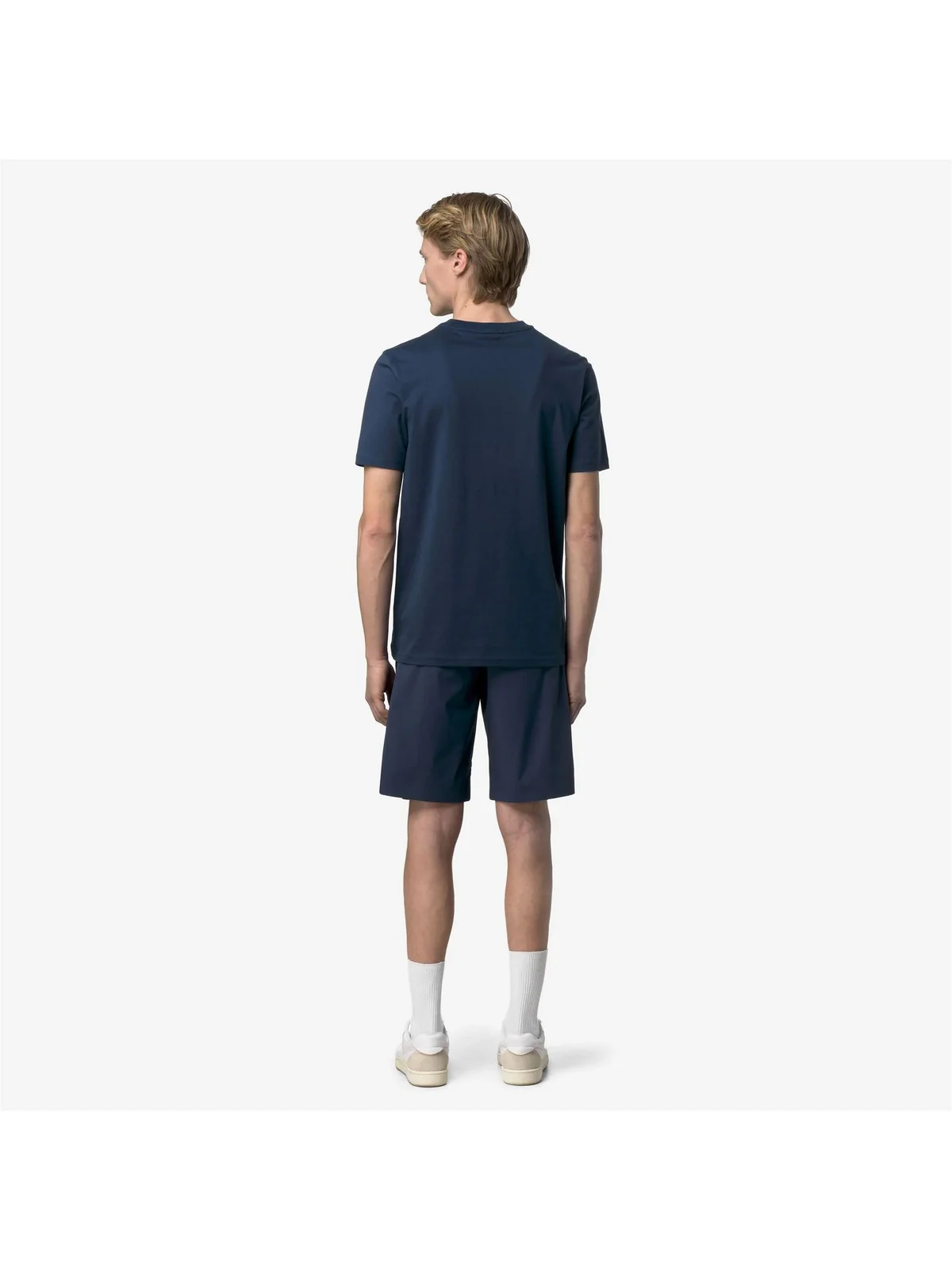 K-WAY T-shirt Uomo ODOM JERSEY MICRO LETTERING K81489W B67 Blue Insignia - Image 4