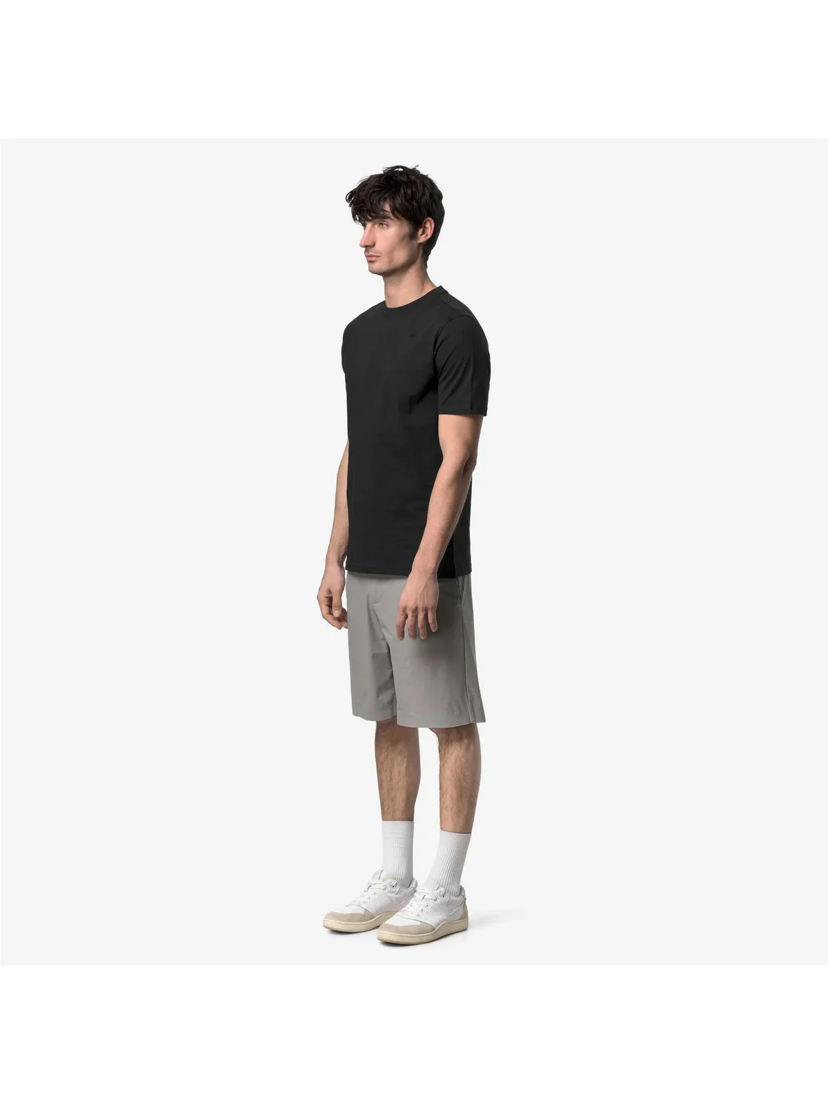 K-WAY T-shirt Uomo ODOM JERSEY MICRO LETTERING K81489W USY BLACK PURE - BLACK P - Image 4