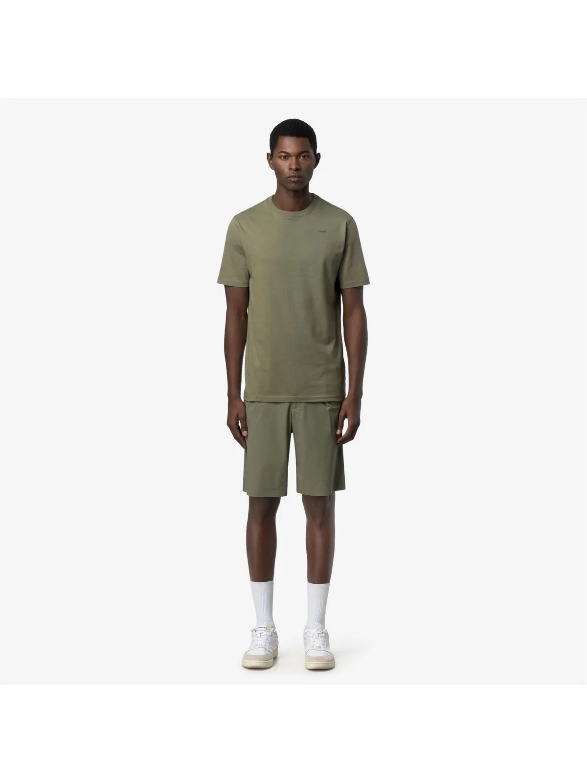 K-WAY T-shirt Uomo ODOM JERSEY MICRO LETTERING K81489W V15 Green Lichen - Image 3