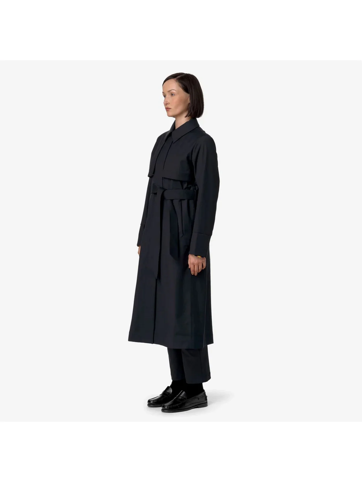 K-WAY Trench Donna JESEL TECH WOOL BLEND K51365W AR0 Blu - Image 3