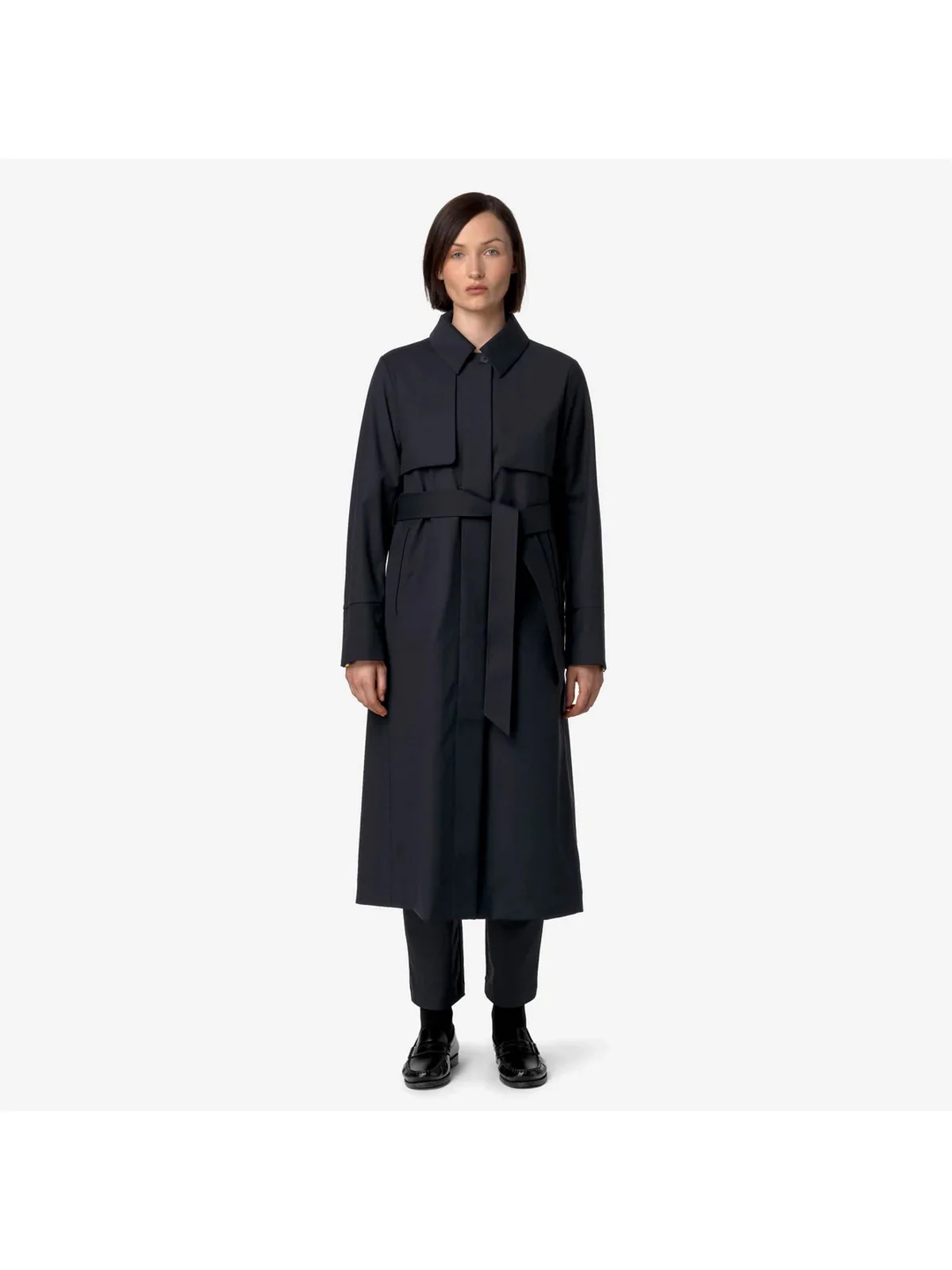 K-WAY Trench Donna JESEL TECH WOOL BLEND K51365W AR0 Blu - Image 4