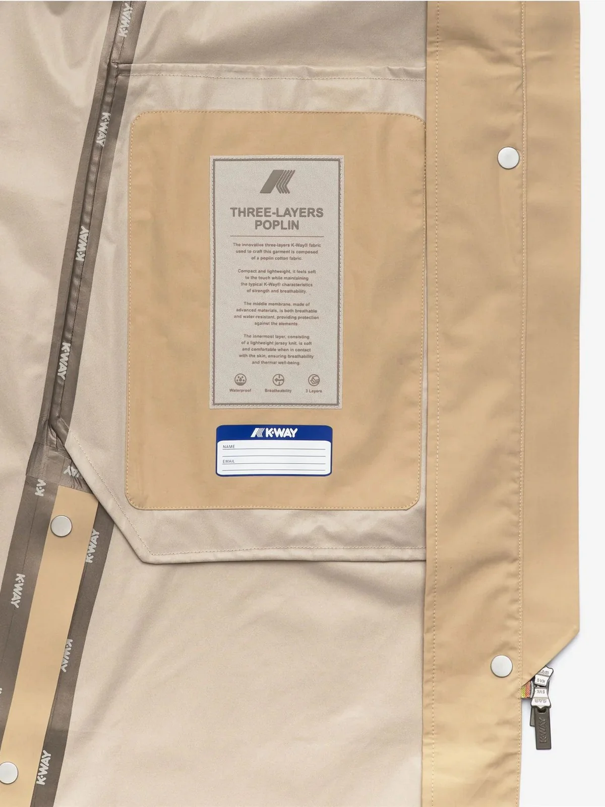 K-WAY Trench Donna JESY 3L POPLIN K7132RW AZI Beige - Image 2