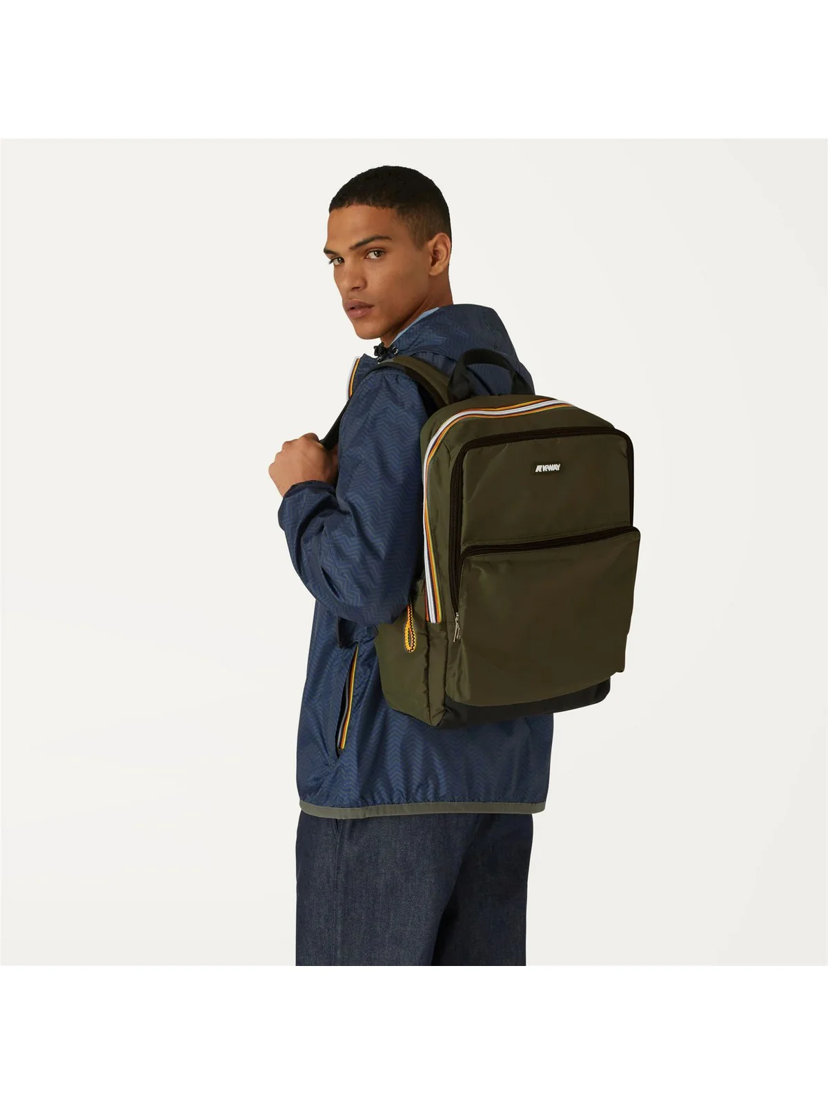 K-WAY Zaino Uomo Gizy K4112XW WMR GREEN BLACKING - Image 4
