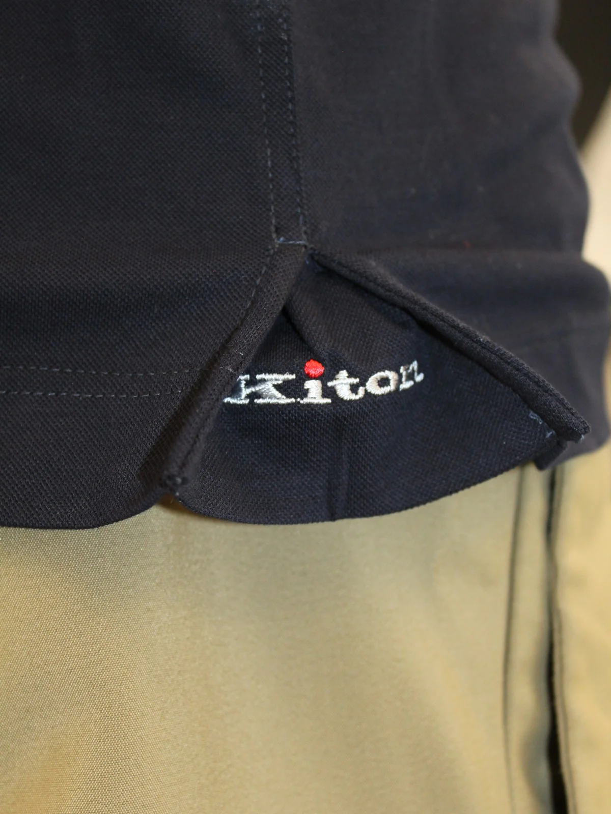 KITON Polo Uomo  UMK1369A0012002 BLUE/WHITE Blu - Image 5