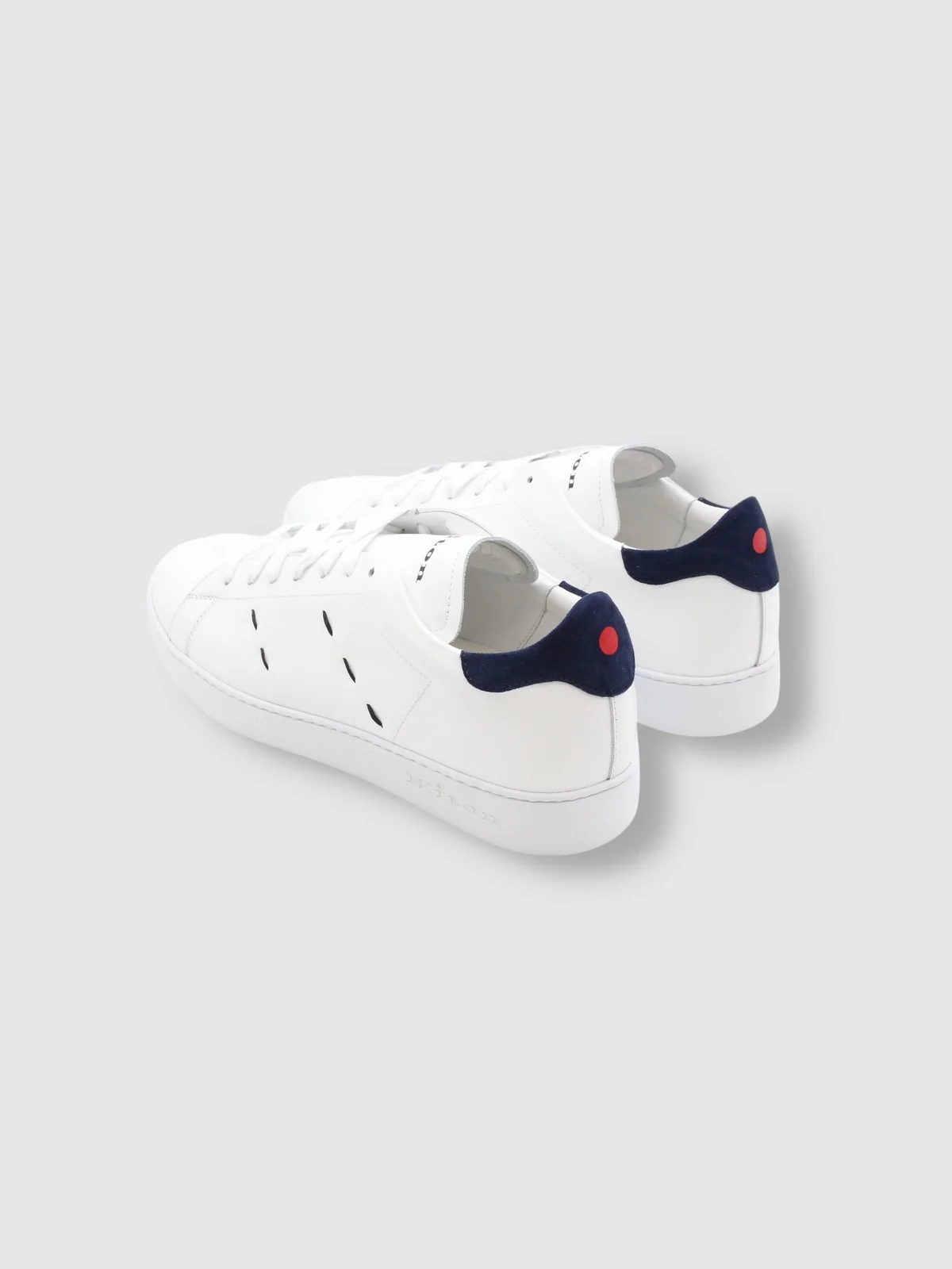 KITON Sneaker Uomo  USSA068N0114701004 WHITE/INK BLUE Bianco - Image 4