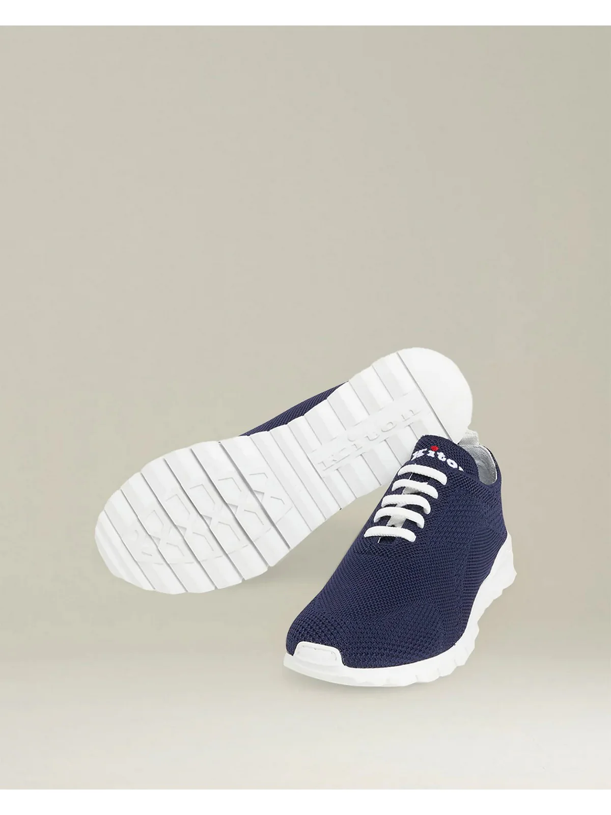 KITON Sneaker Uomo  USSFITSN00809020F3 NAVY BLUE - Image 3