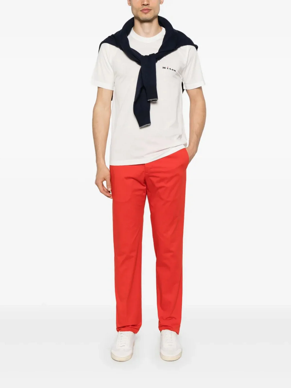 KITON T-shirt Uomo  UMK0717HE30000 WHITE WHITE - Image 2