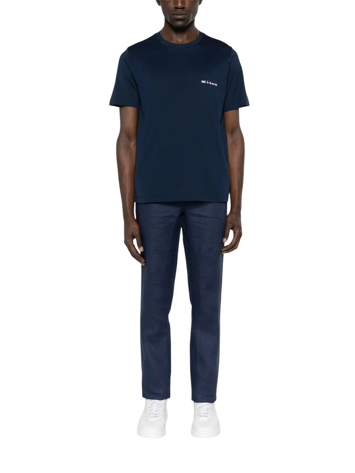 KITON T-shirt Uomo UMK0717K4000 NAVY BLUE NAVY BLUE - Image 2