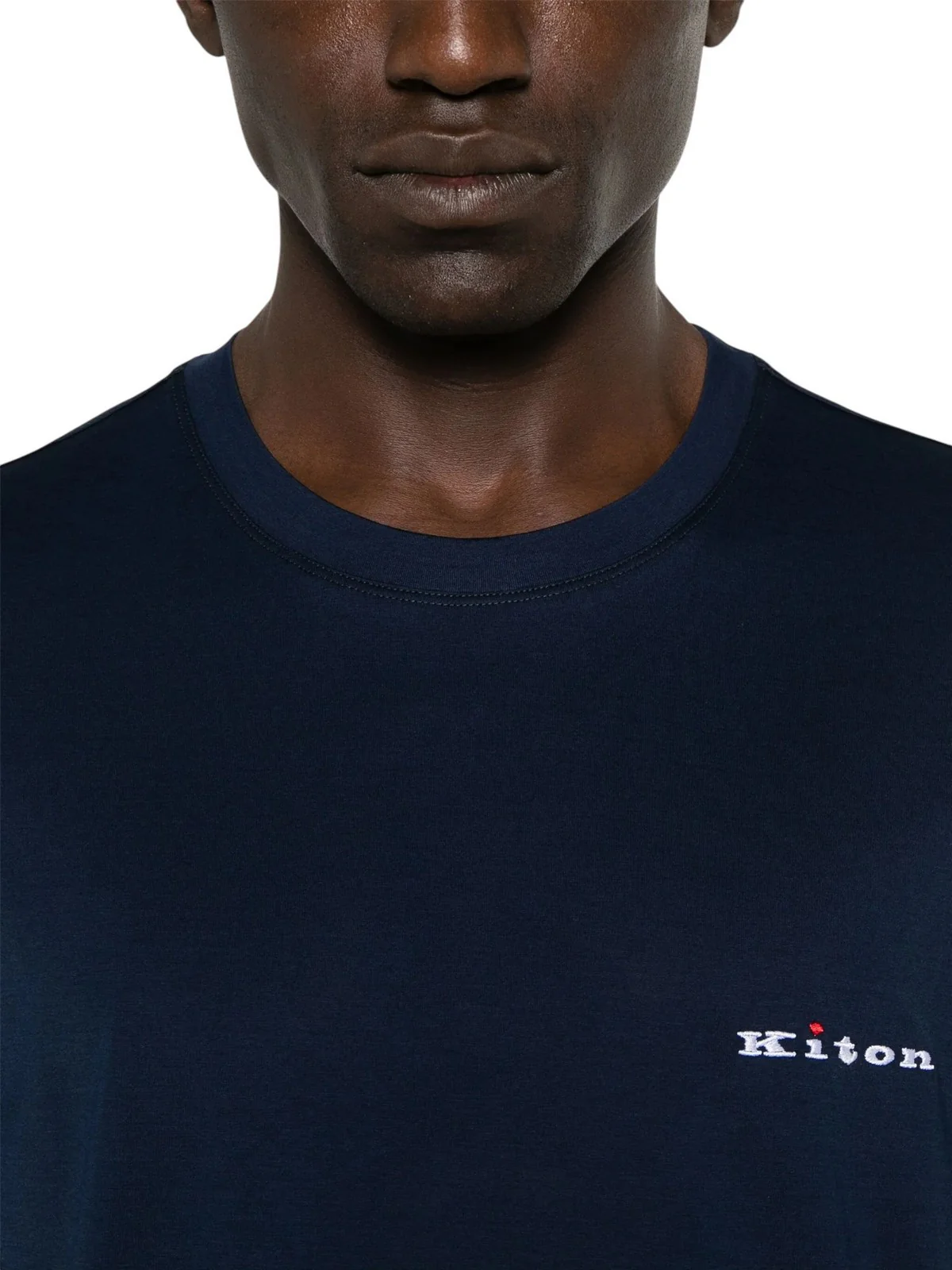 KITON T-shirt Uomo UMK0717K4000 NAVY BLUE NAVY BLUE - Image 4