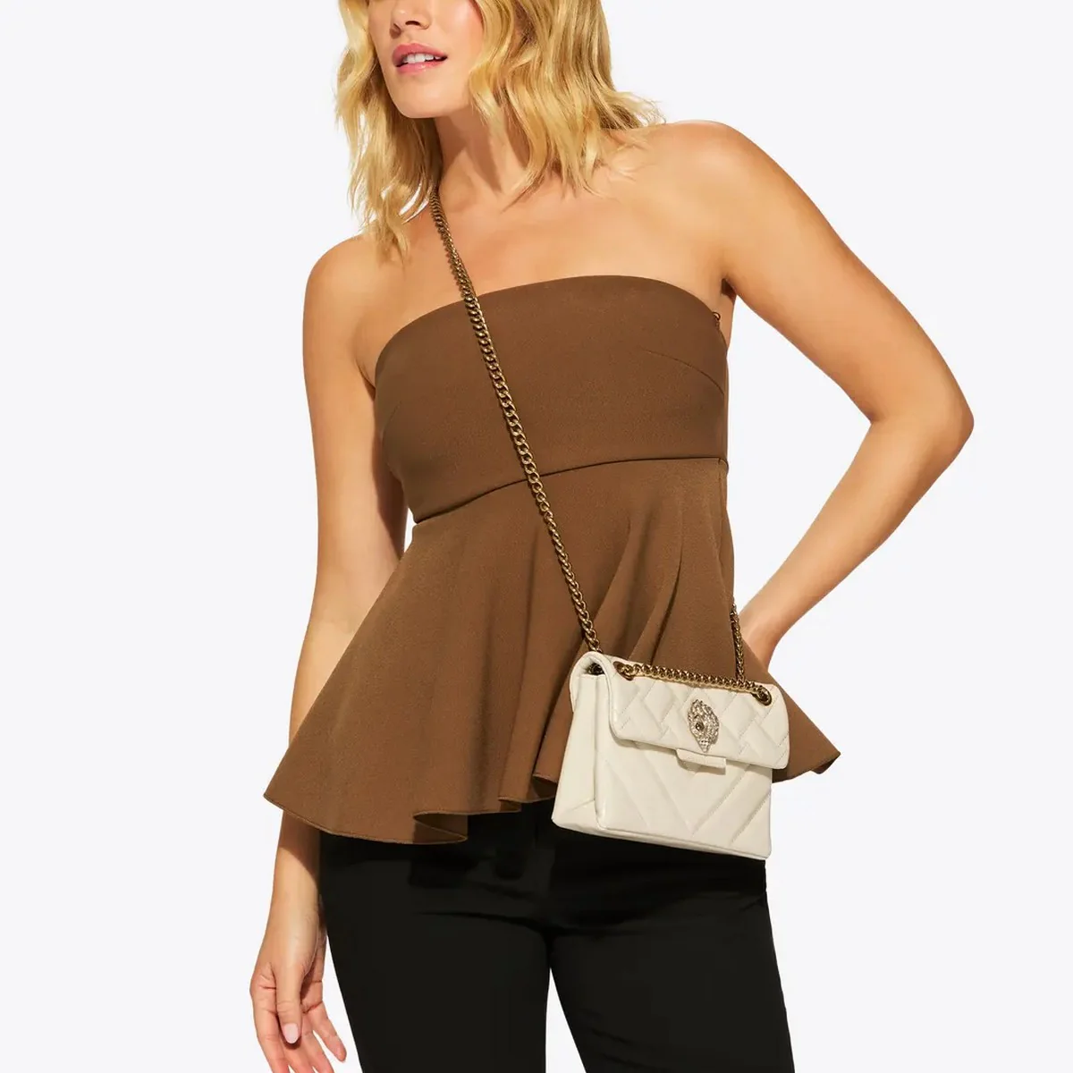 KURT GEIGER Borsa Donna 690-LEATHER MINI KENSINGTON 5017342309 CREAM CREAM - Image 2