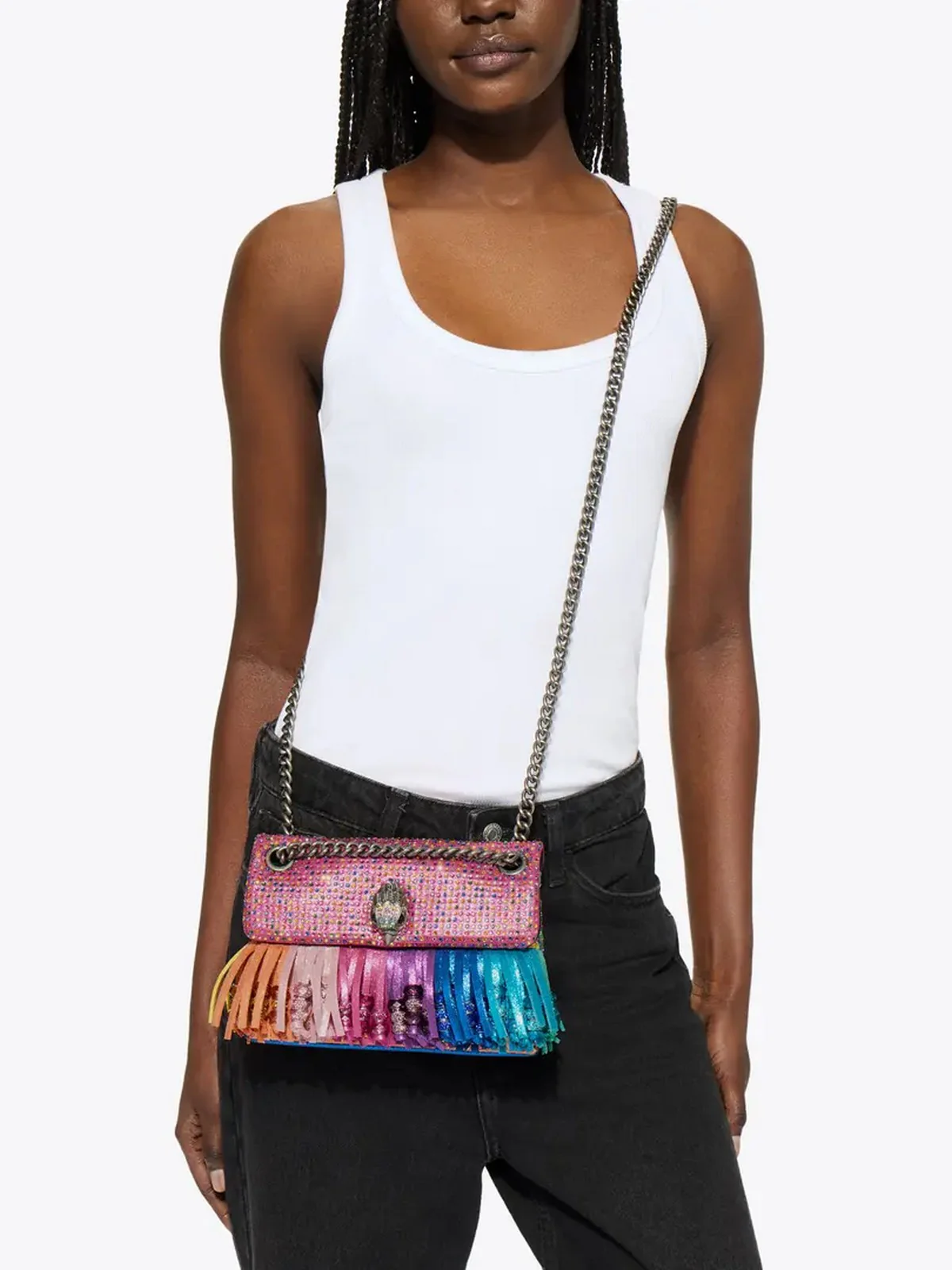 KURT GEIGER Borsa Donna 690-MINI KENSINGTON FRINGES 5607169609 MULT/OTHER MULT/OTHER - Image 2