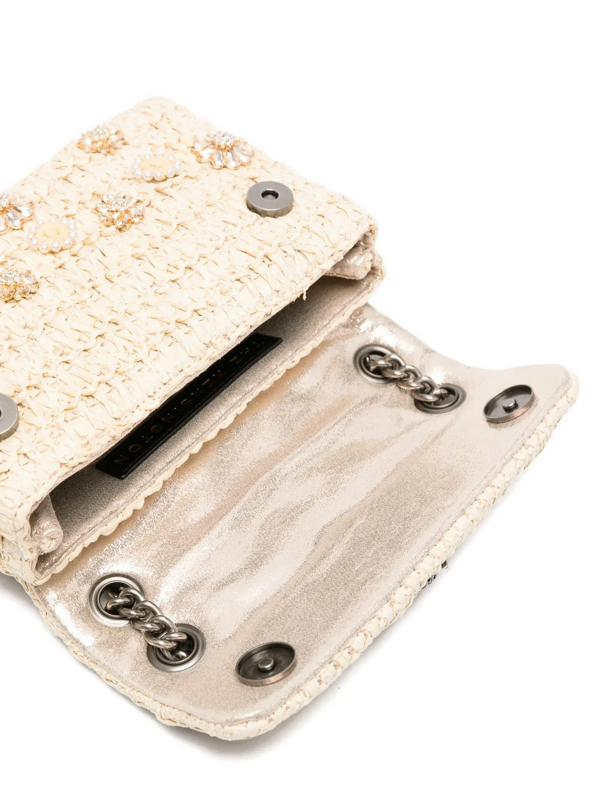 KURT GEIGER Borsa Donna 690-RAFFIA MINI KENSINGTON 5576840999 BEIGE Beige - Image 4