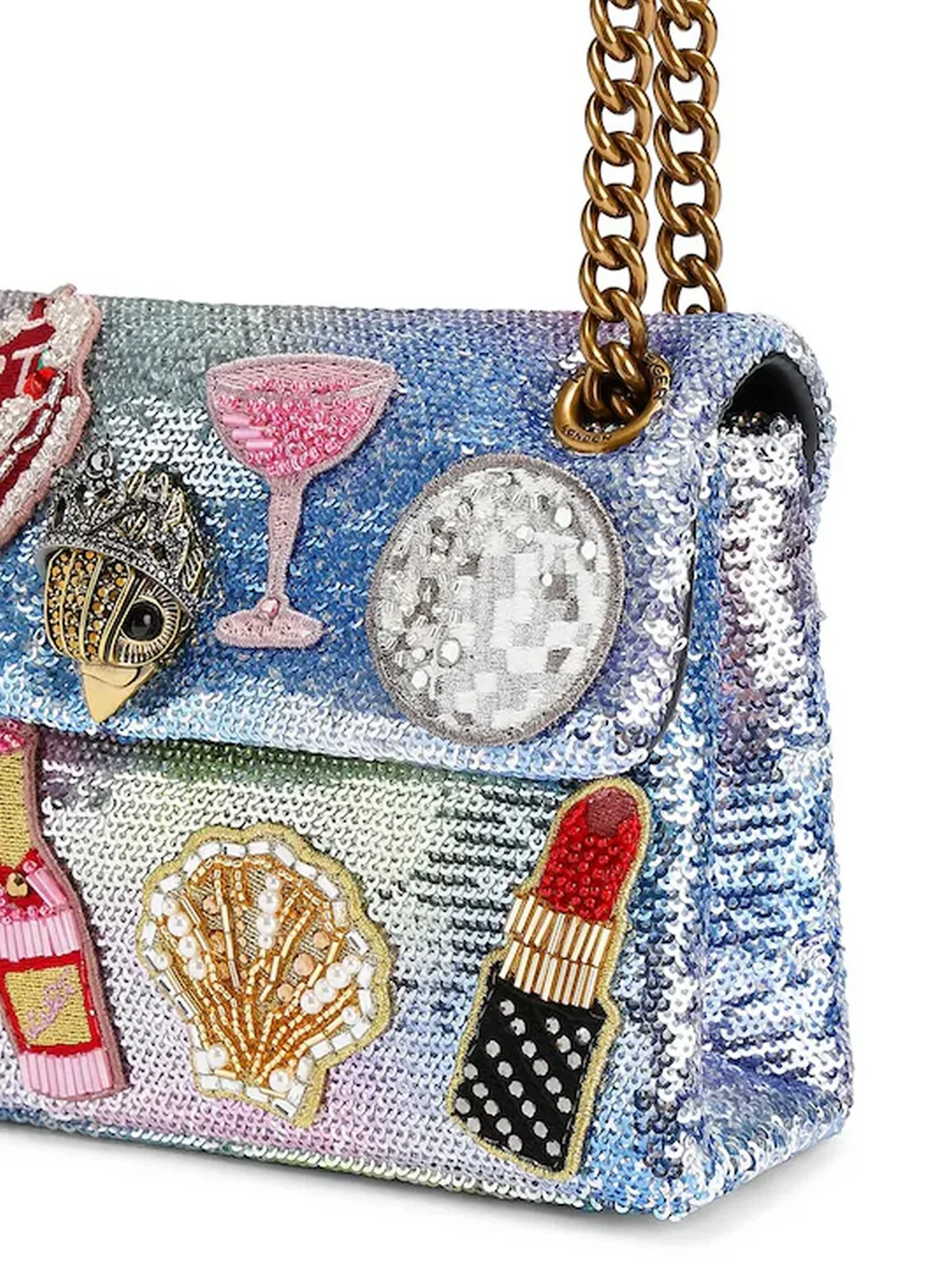 KURT GEIGER Borsa Donna 690-SEQUIN MINI KENSINGTON 5380067779 SILVER COM SILVER COM - Image 3
