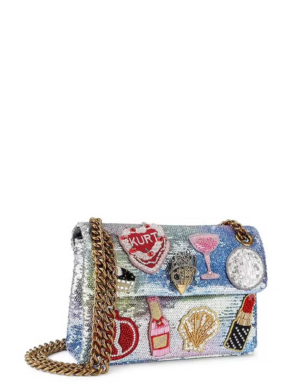 KURT GEIGER Borsa Donna 690-SEQUIN MINI KENSINGTON 5380067779 SILVER COM SILVER COM - Image 4