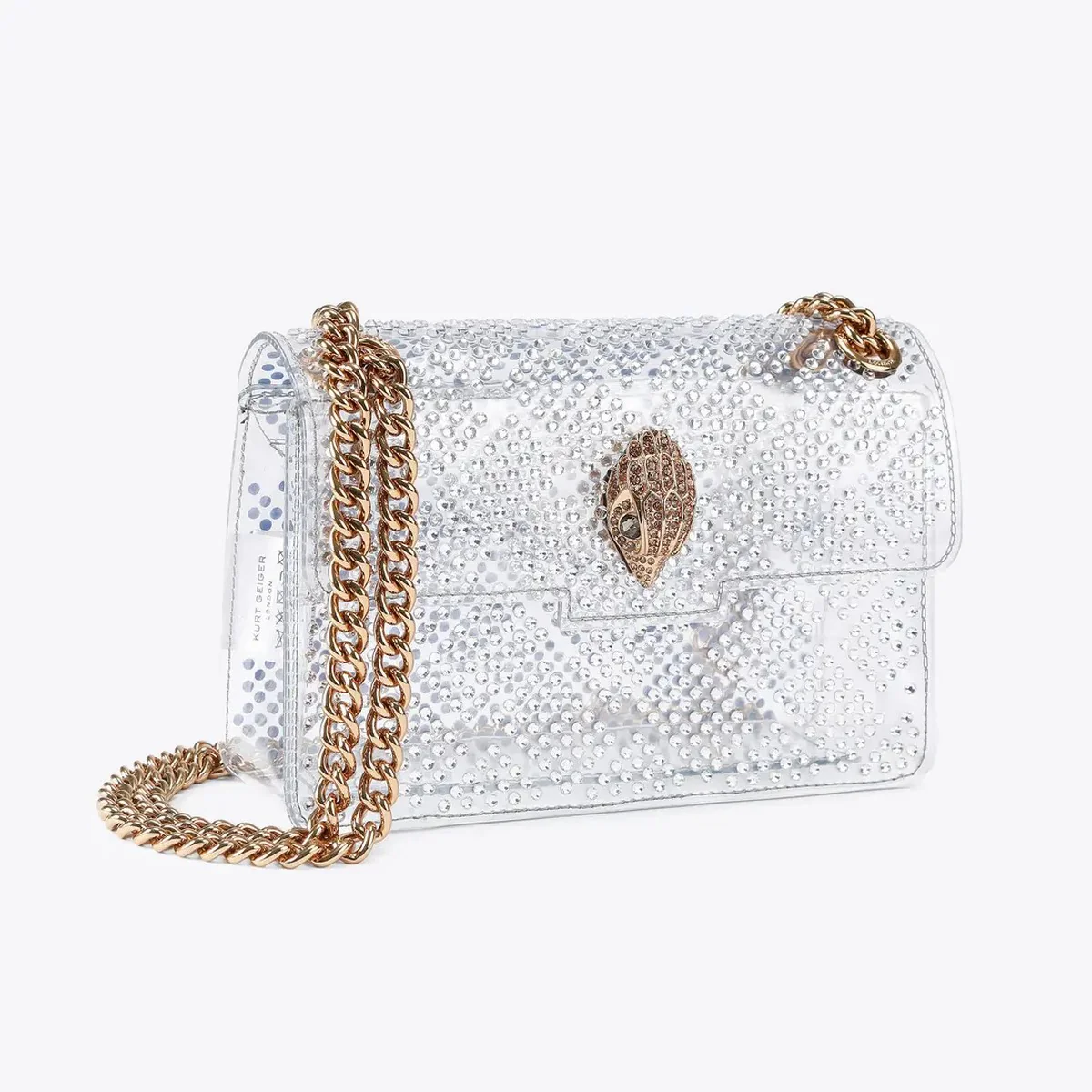 KURT GEIGER Borsa Donna 690-VINYL MINI KENSINGTON H 5380615999 WHITE/COMB WHITE/COMB - Image 5