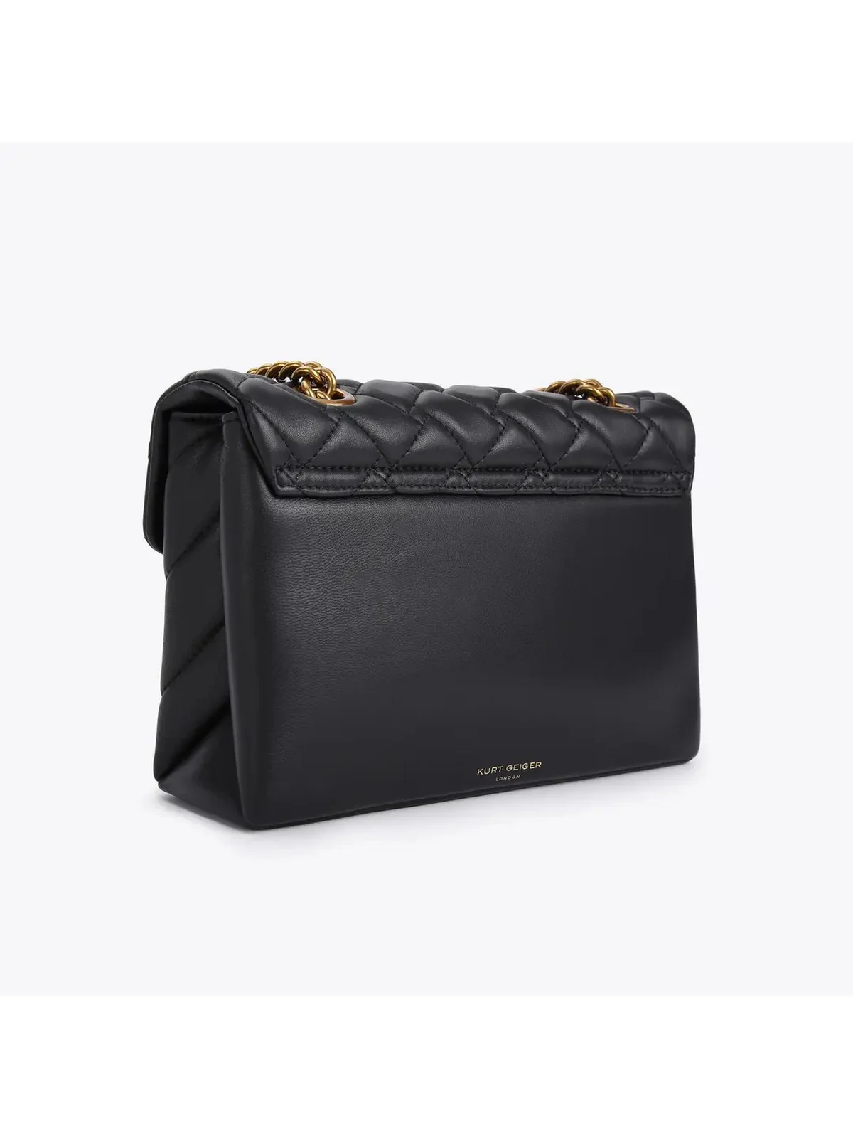 KURT GEIGER Borsa Donna LEATHER KENSINGTON X BAG 1470400109 BLACK BLACK - Image 4