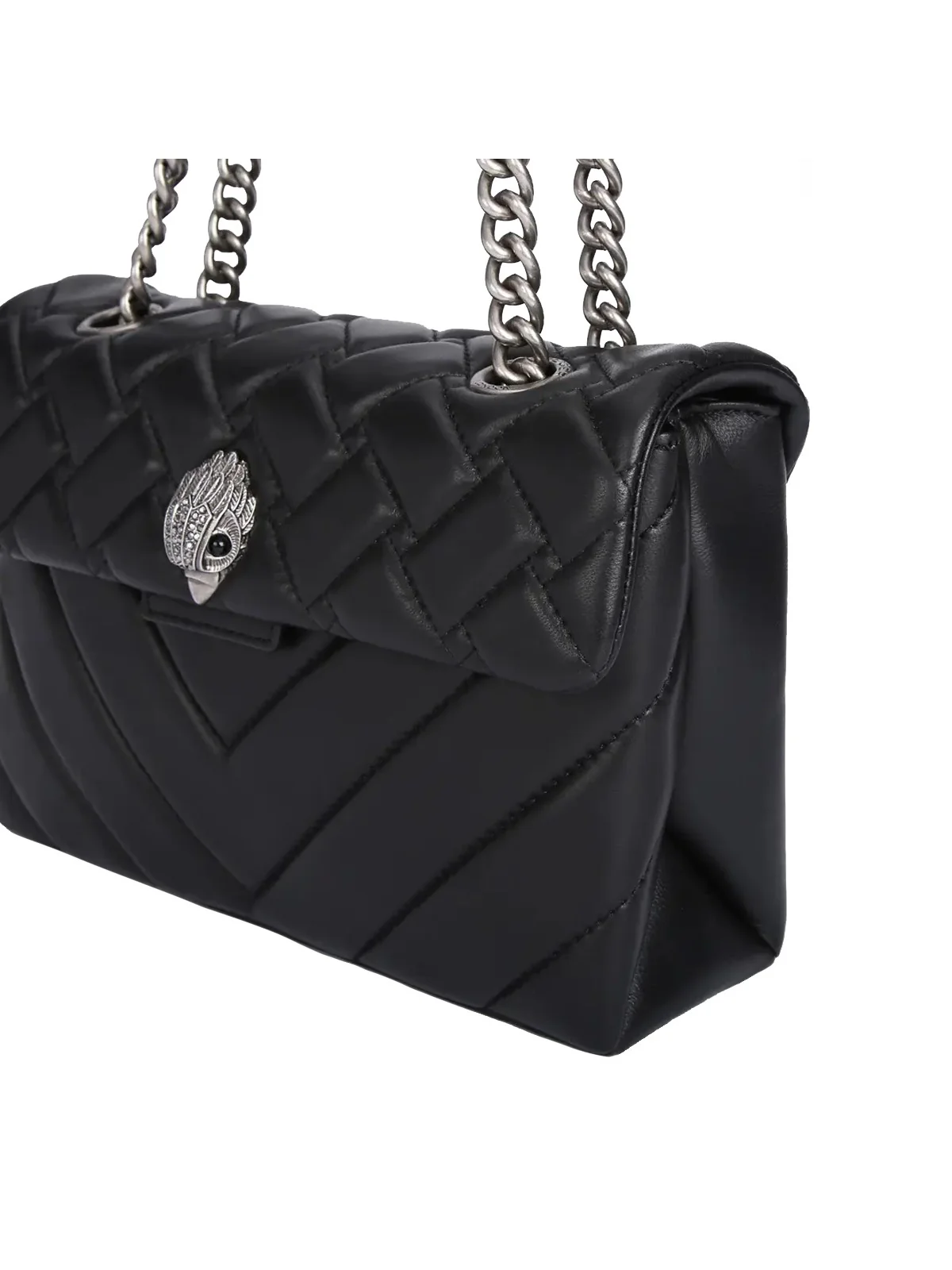 KURT GEIGER Borsa Donna LEATHER KENSINGTON X BAG 1470405109 BLACK/COMB BLACK/COMB - Image 6