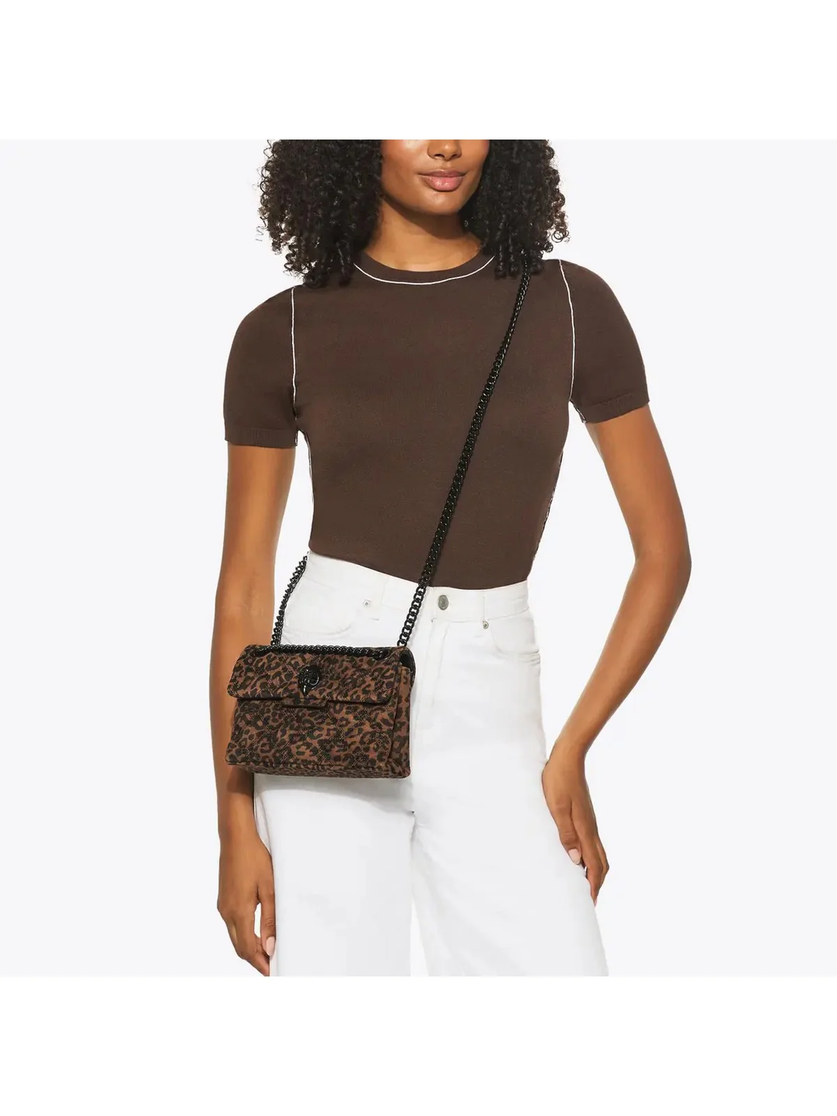 KURT GEIGER Borsa Donna LEATHER MINI KENSINGTON 5017339289 BROWN/OTH BROWN/OTH - Image 4